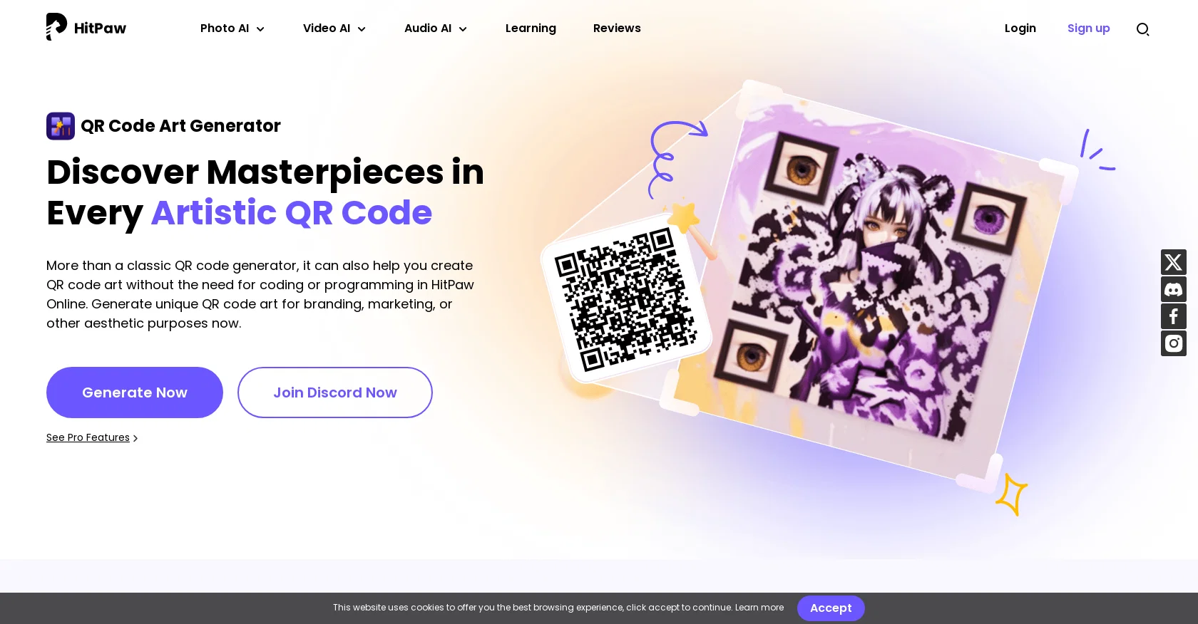 HitPaw QR codes screenshot