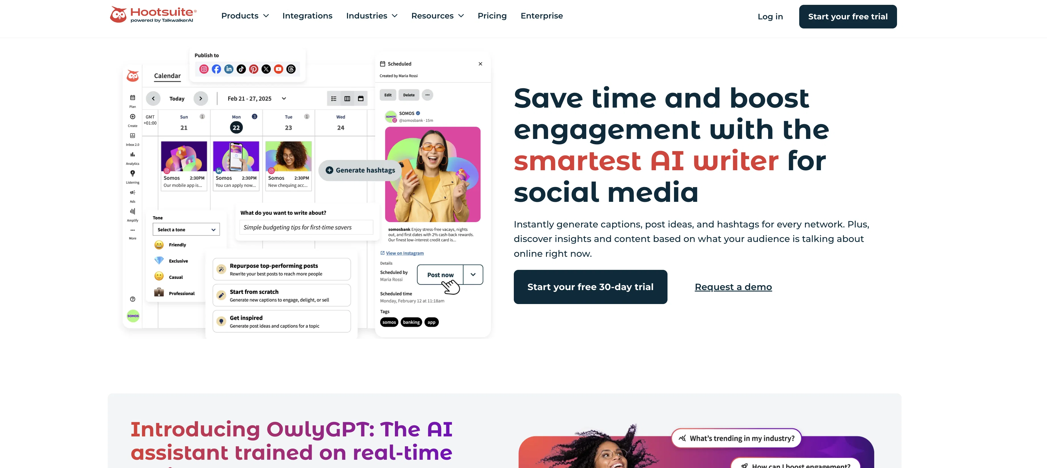 Hootsuite OwlyGPT screenshot