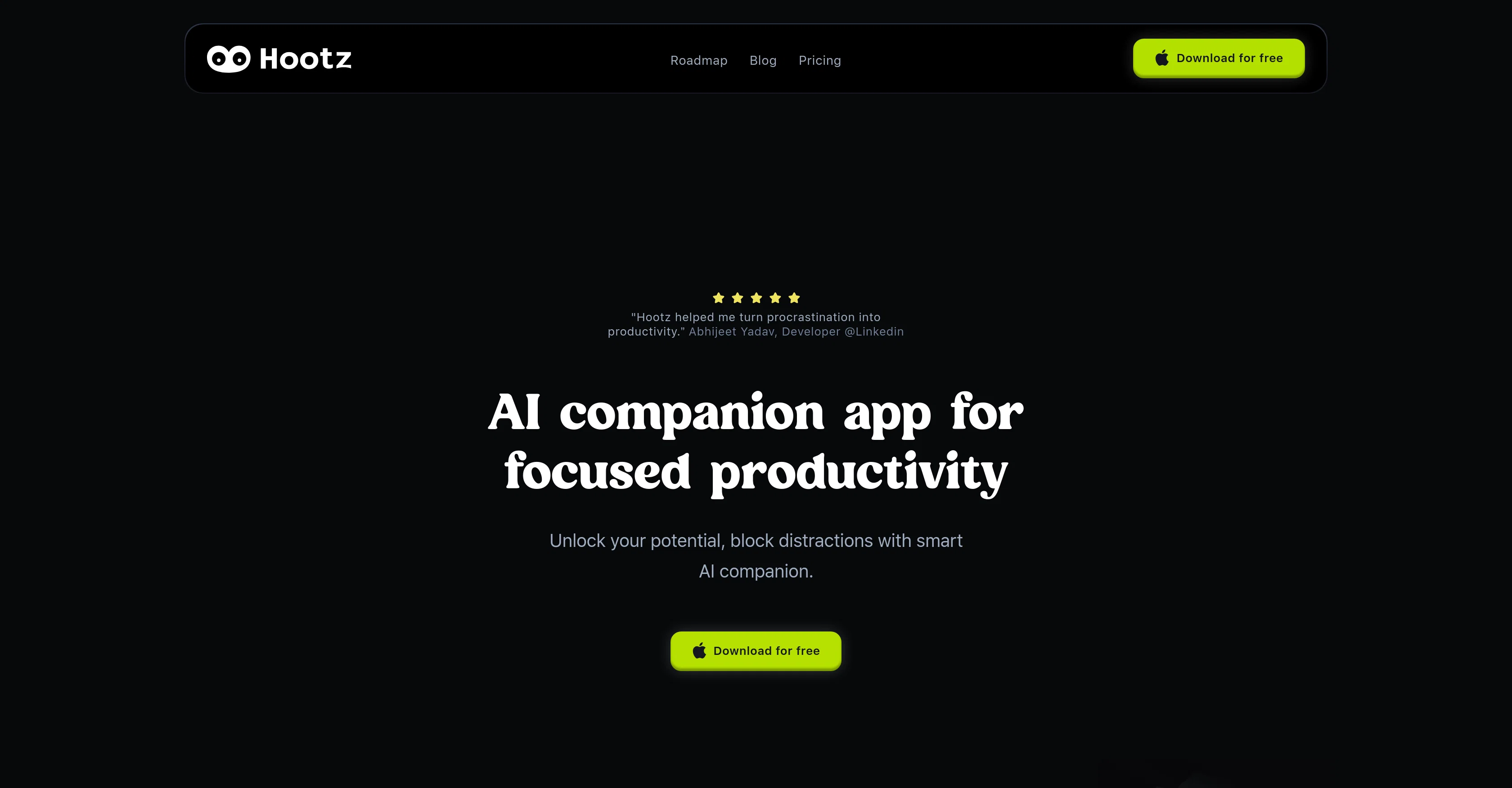 Hootz screenshot