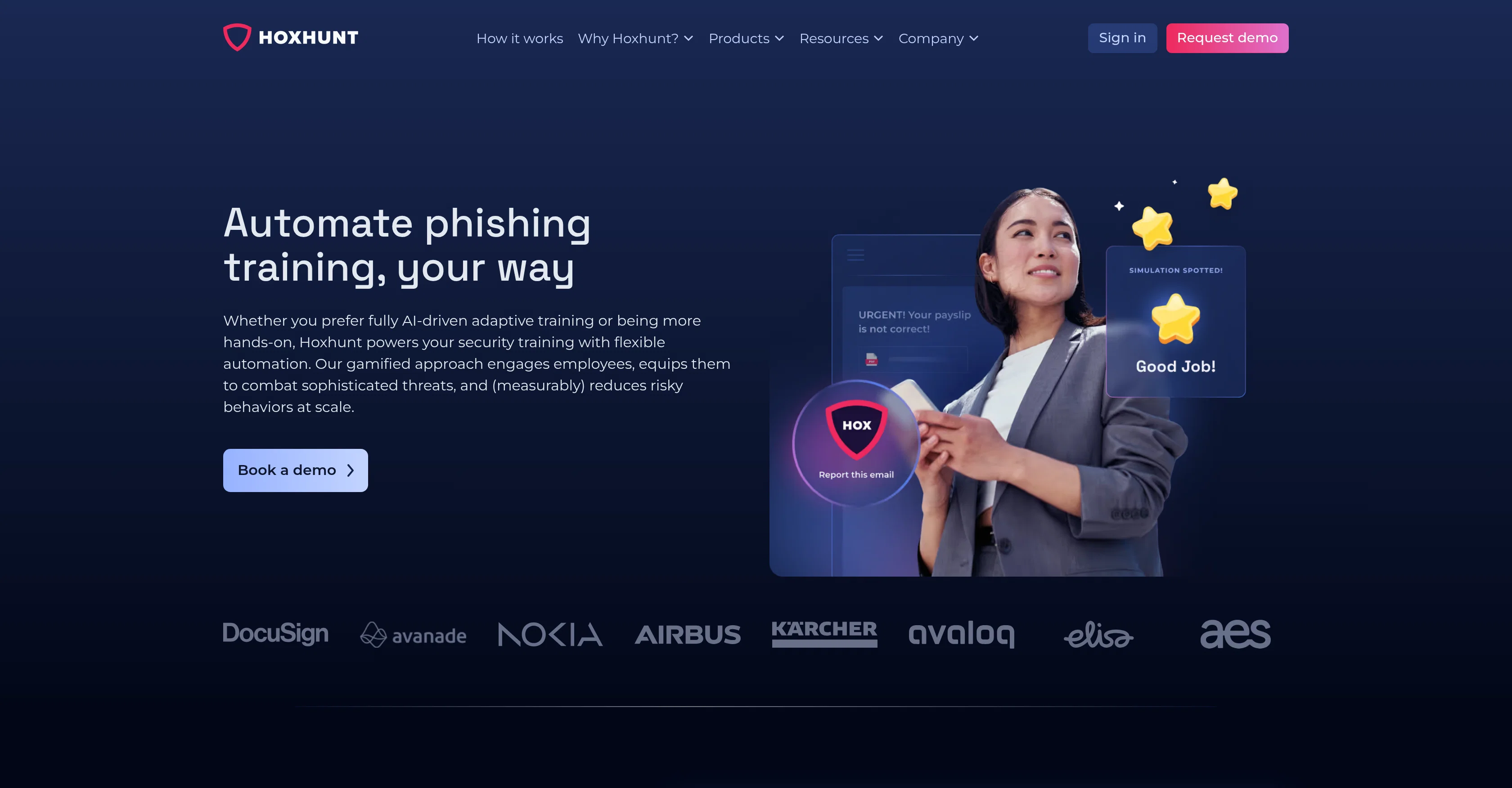 Hoxhunt screenshot