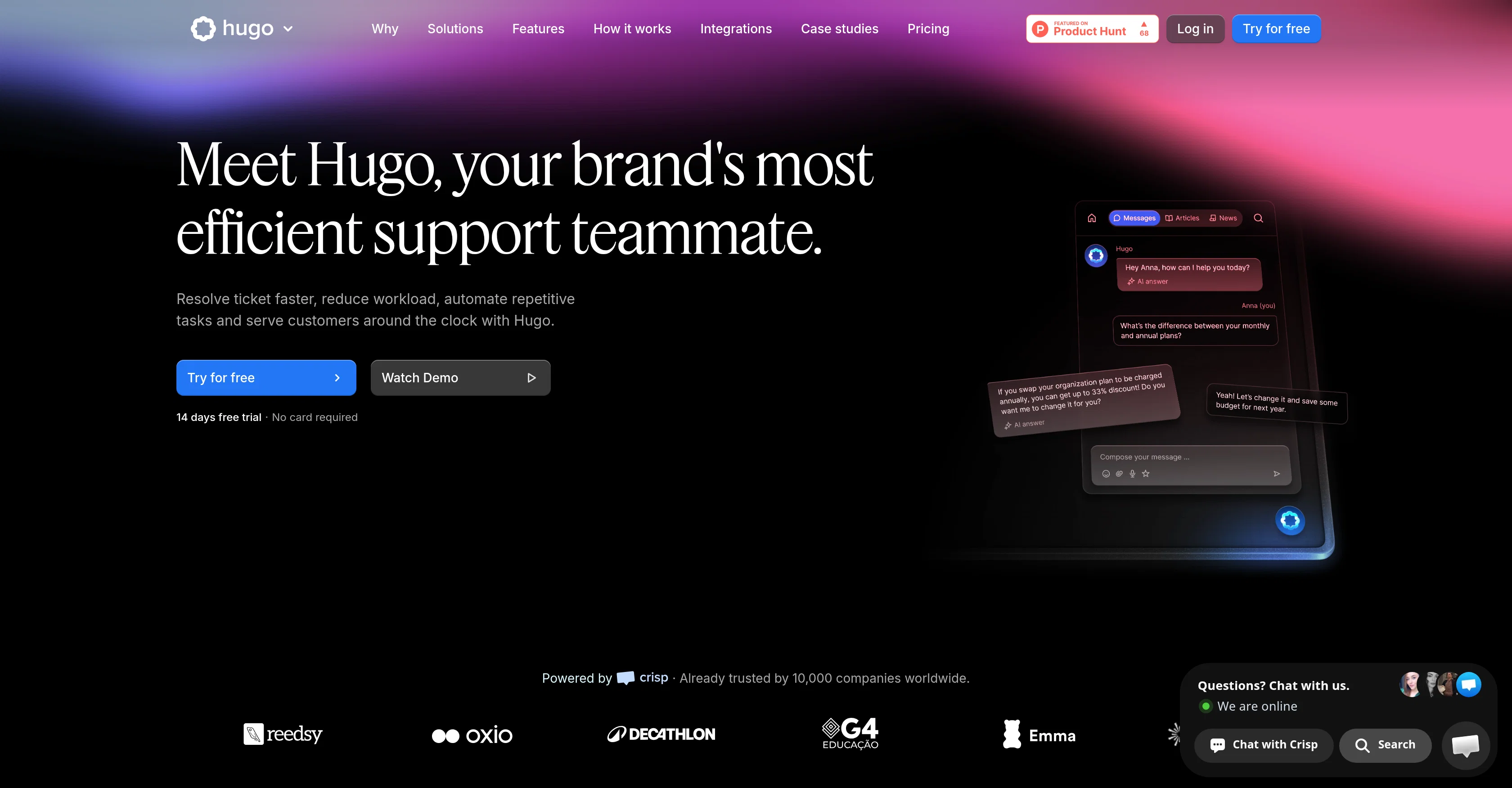 Hugo AI screenshot