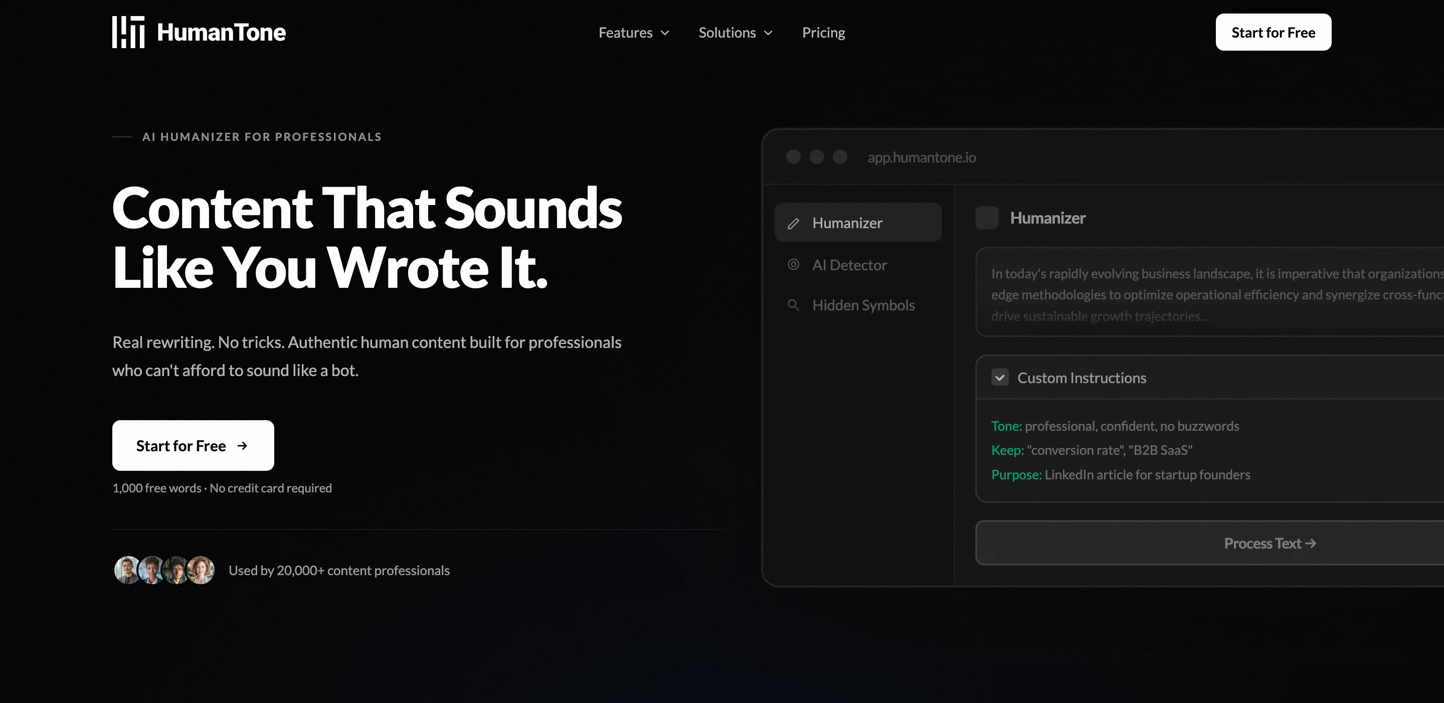 HumanTone screenshot