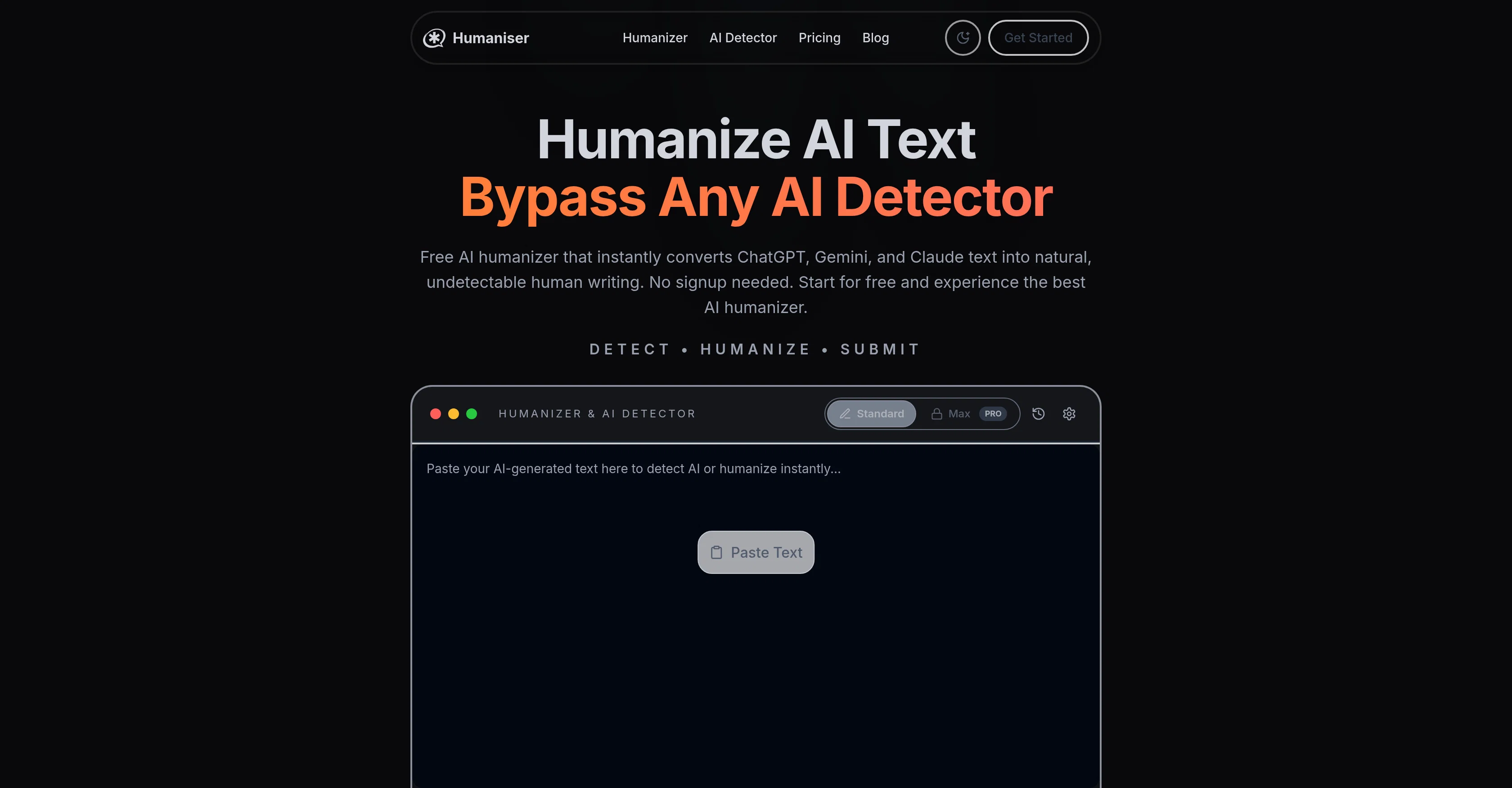 Humaniser screenshot