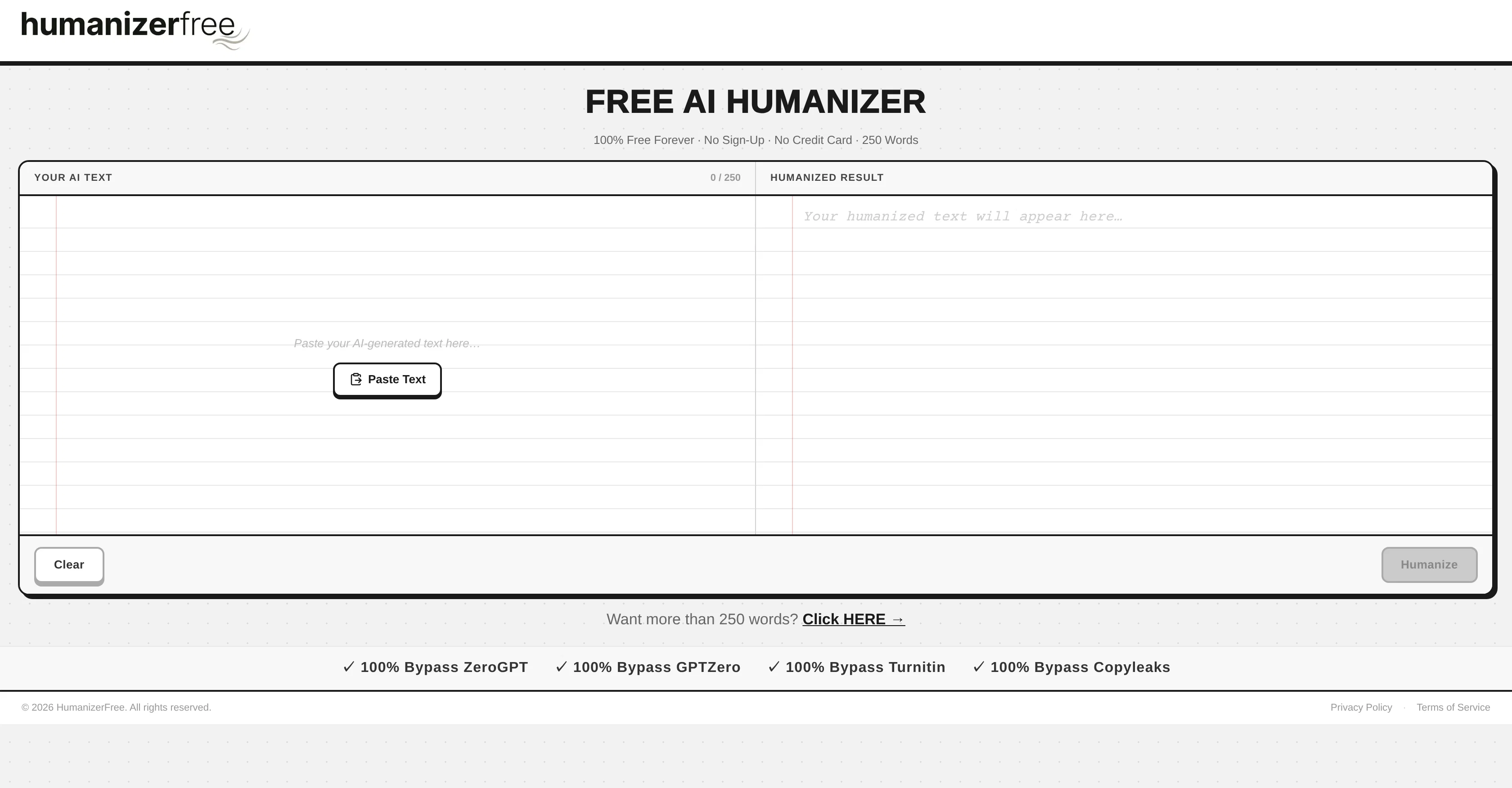 HumanizerFree.com screenshot