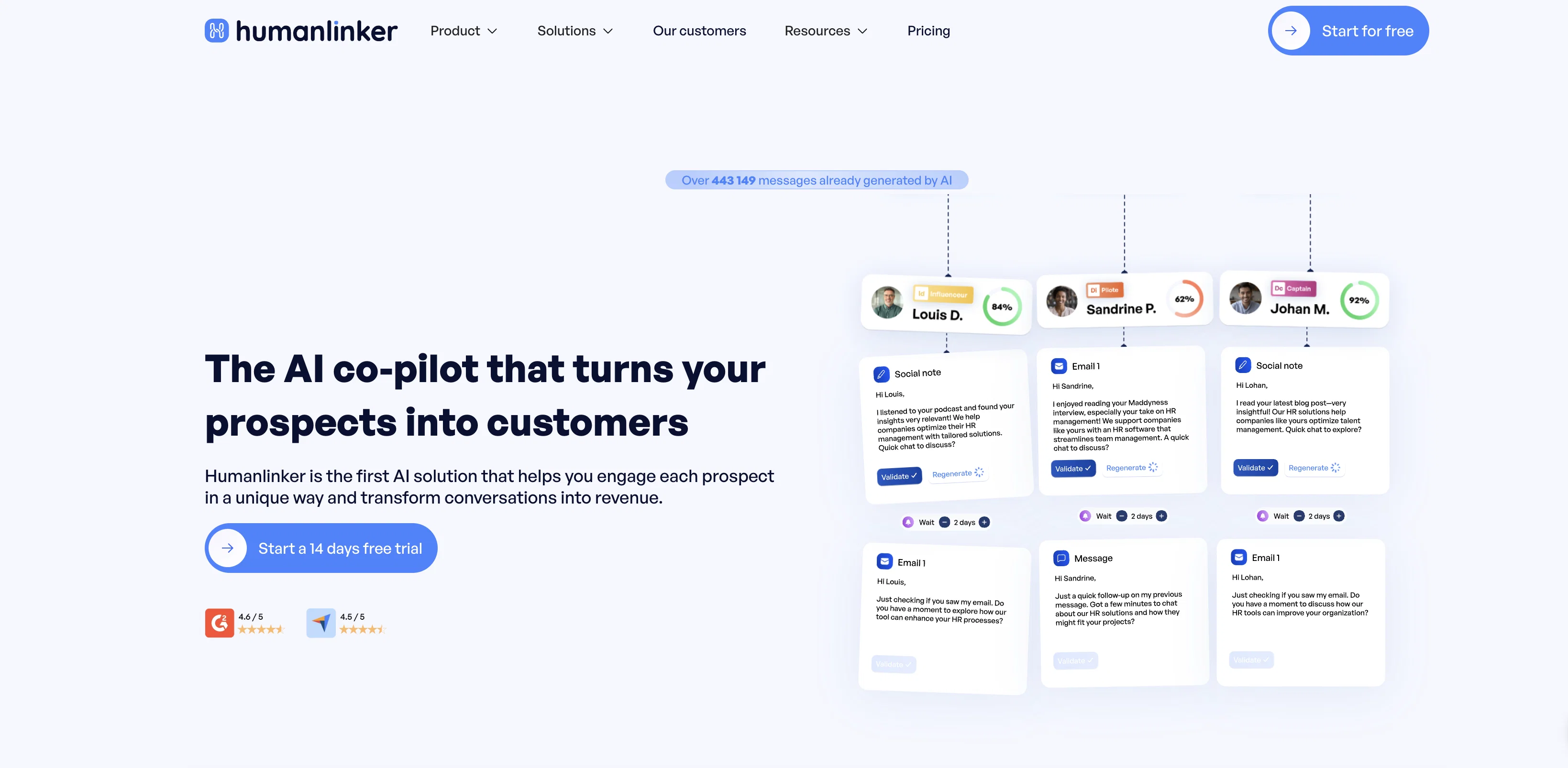 Humanlinker screenshot