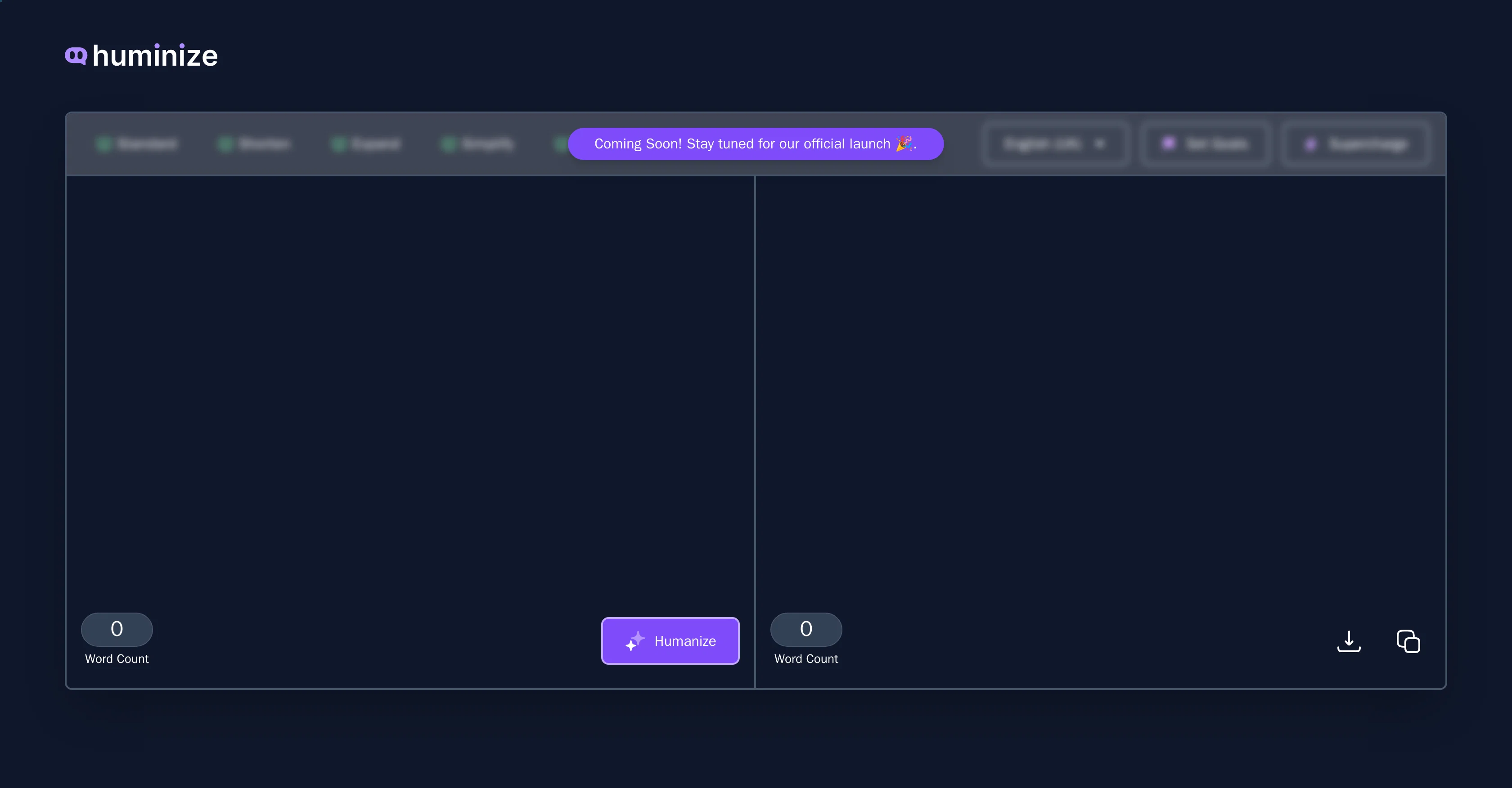 Huminize screenshot