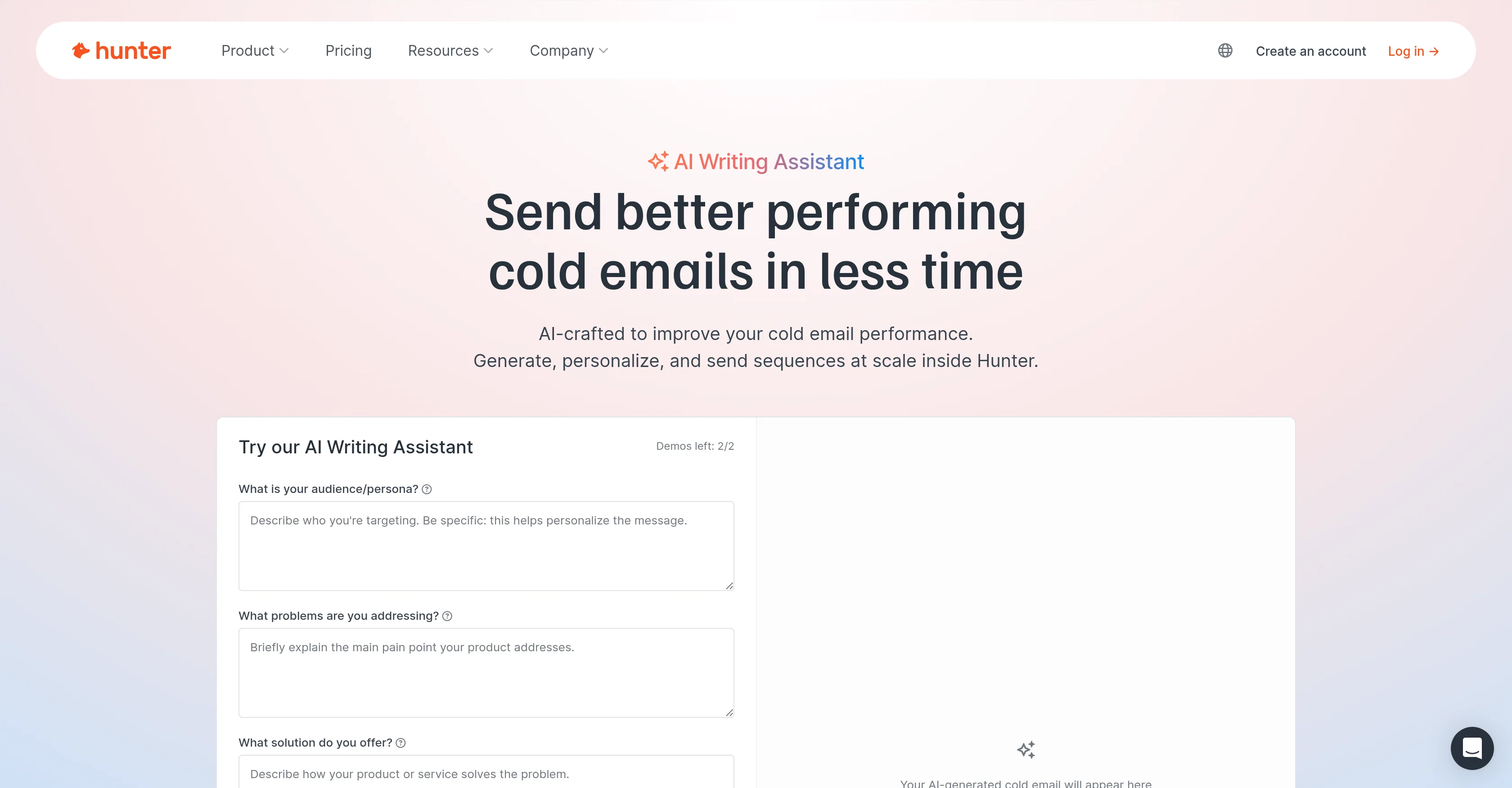 Hunter.io screenshot