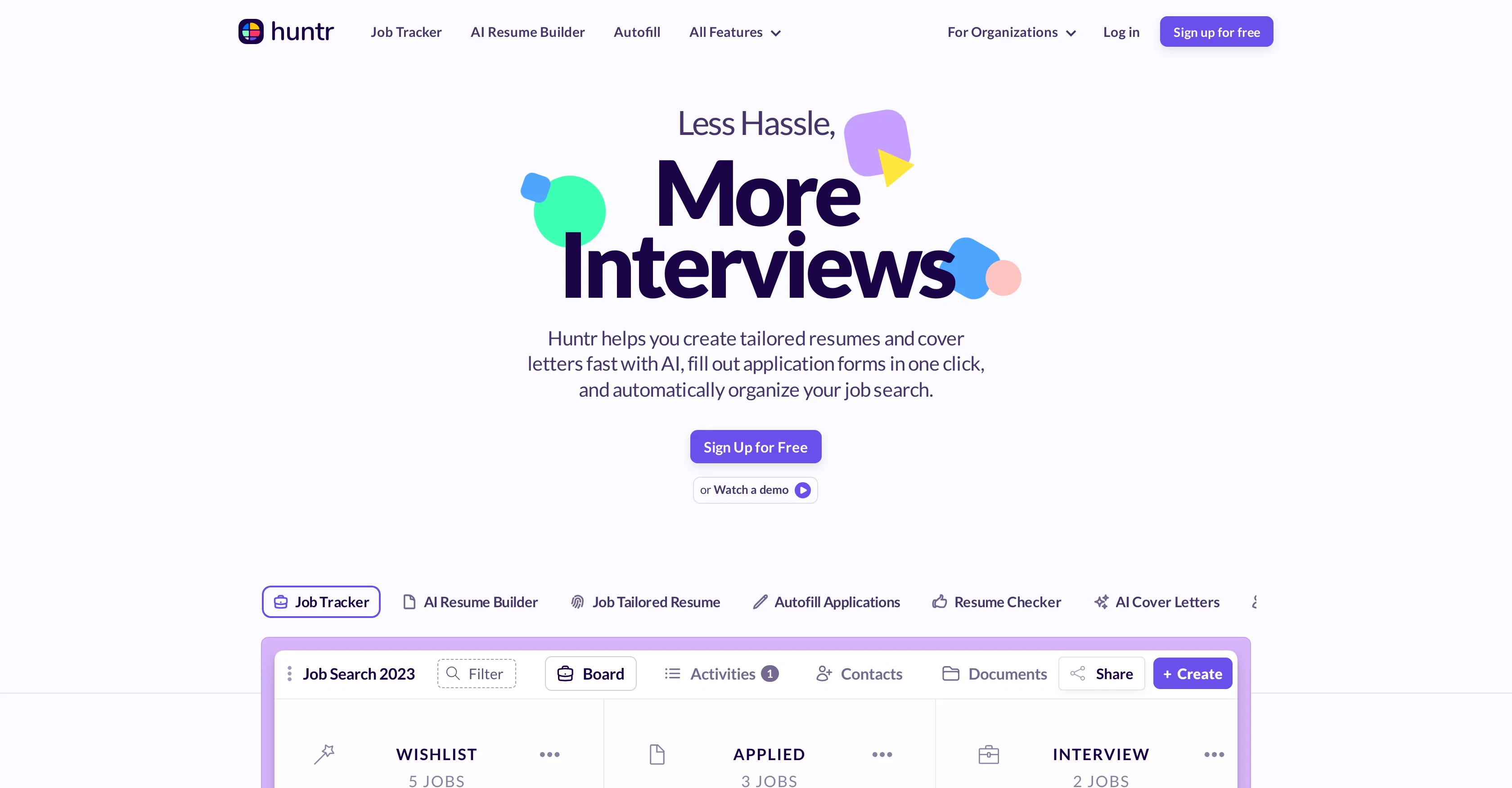 Huntr screenshot