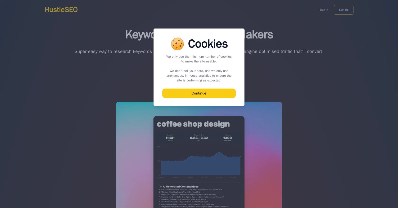 HustleSEO screenshot
