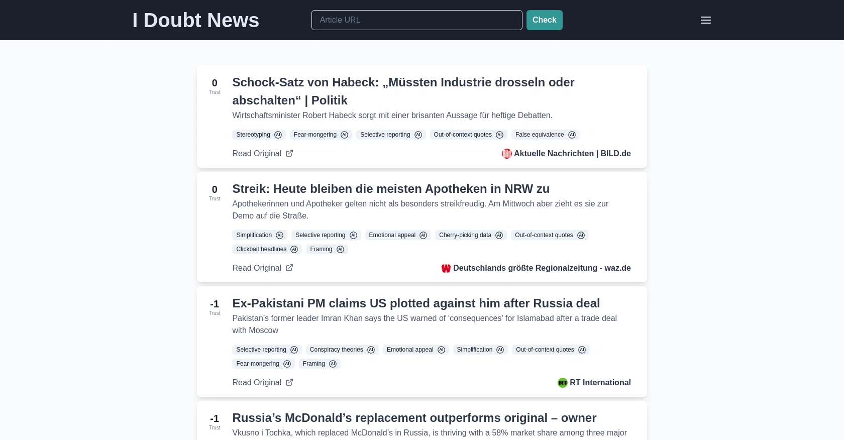 I Doubt News screenshot