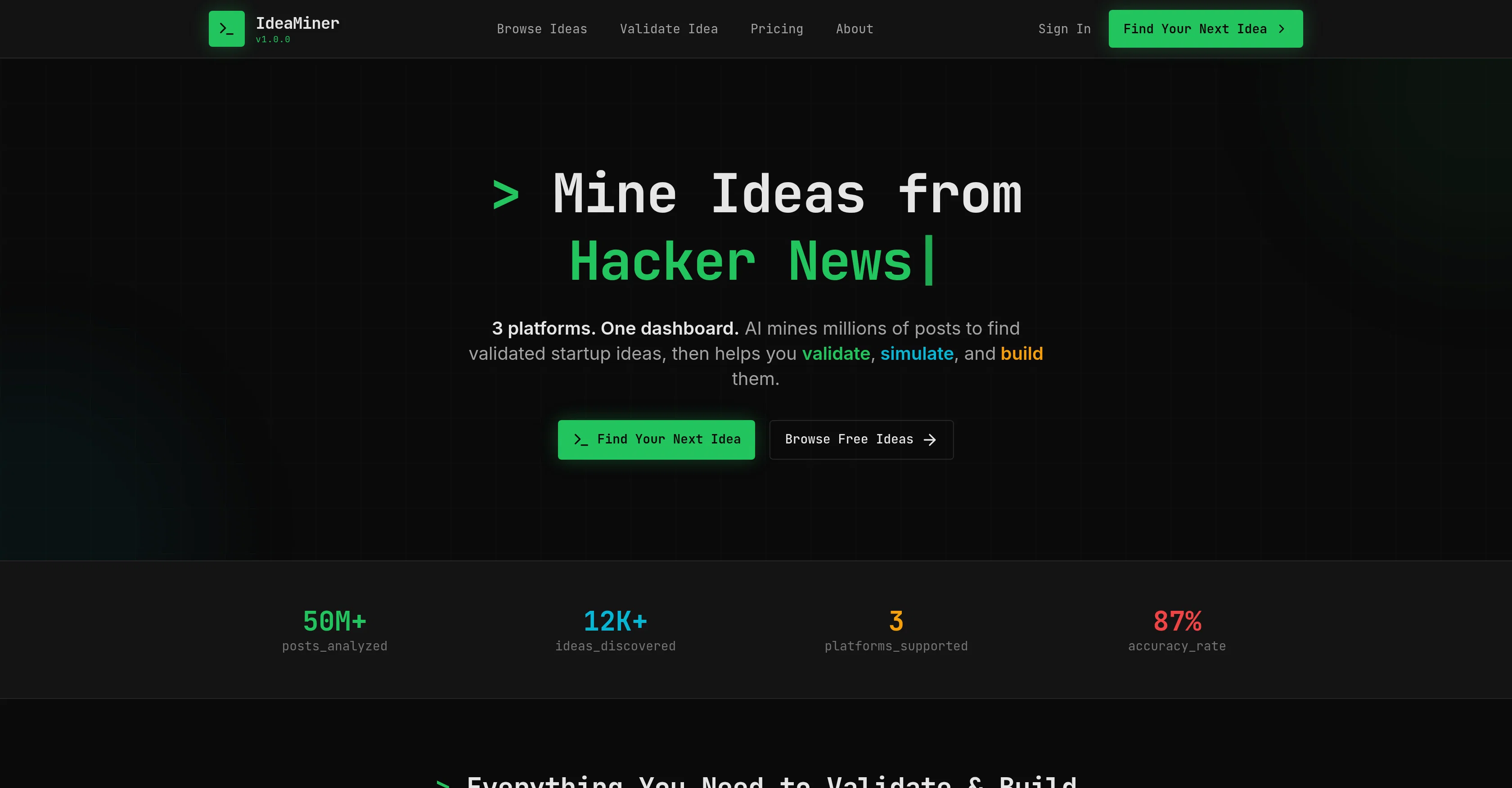IdeaMiner screenshot