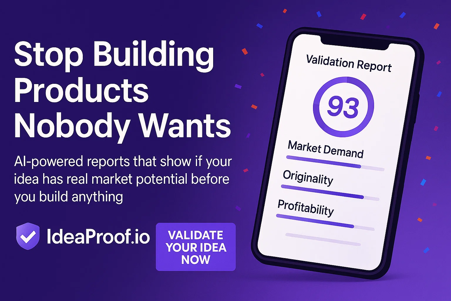 IdeaProof – AI Startup Business Idea Validator screenshot