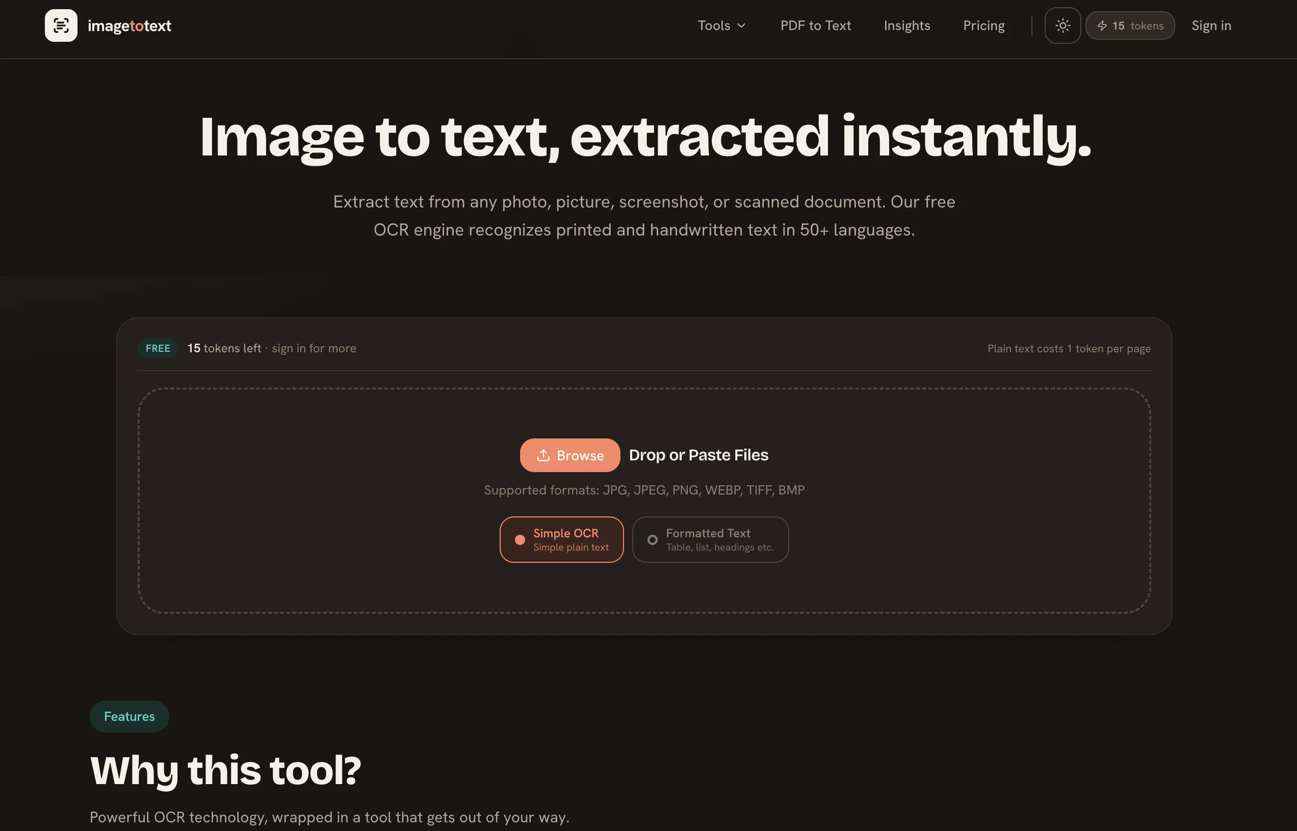 Image to Text Online screenshot