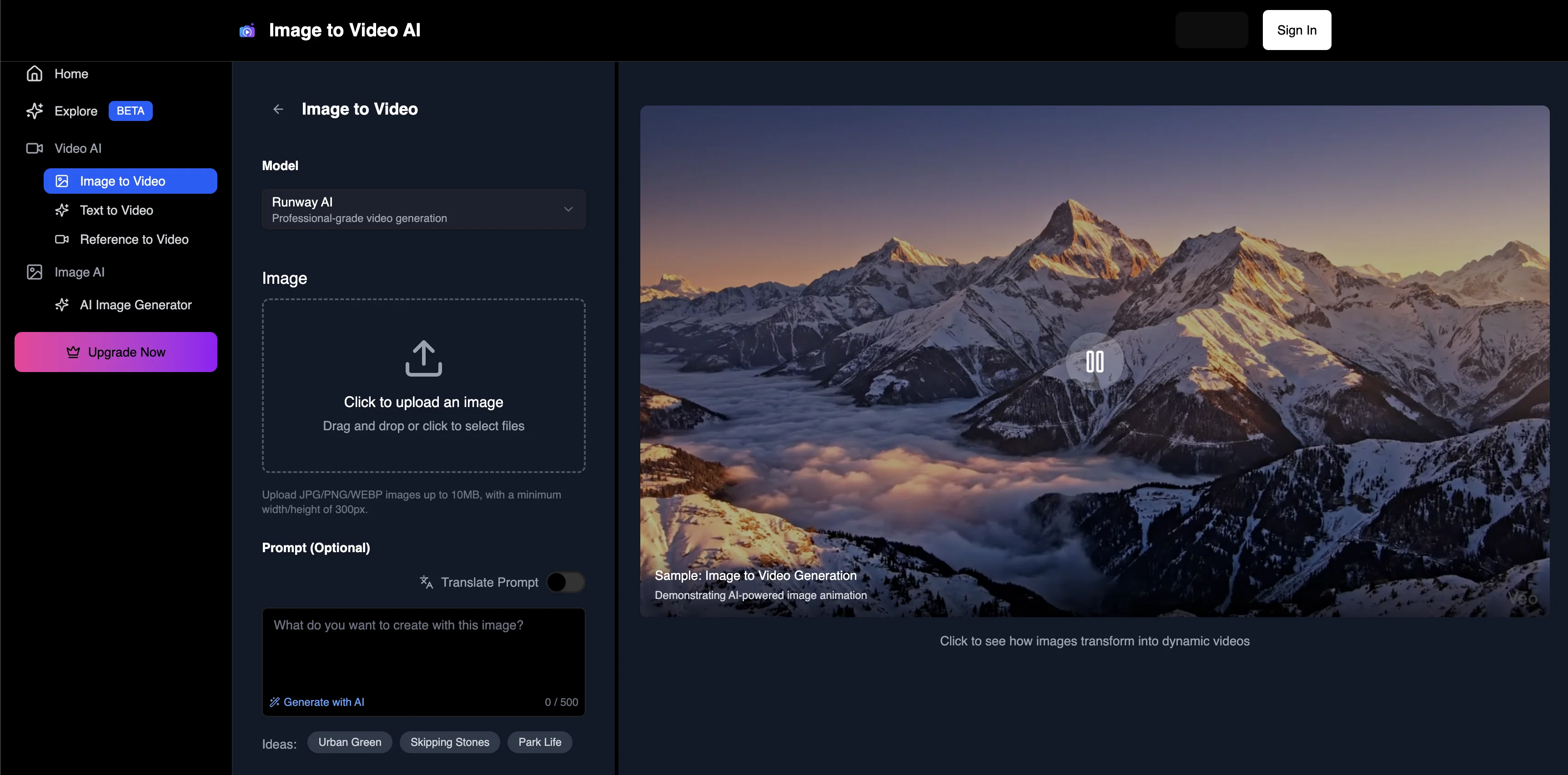 Image To Video AI.run screenshot