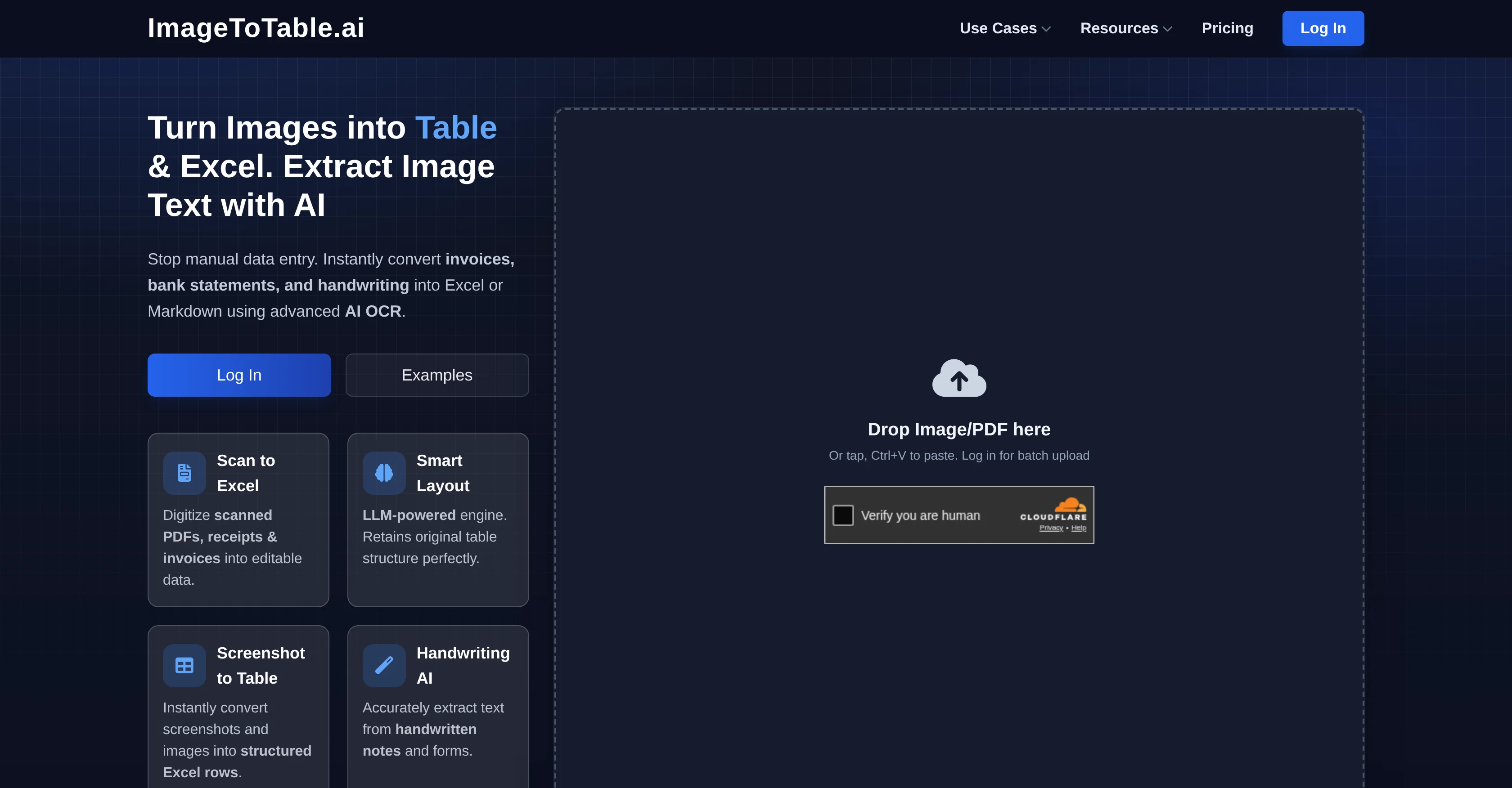 ImageToTable.ai screenshot