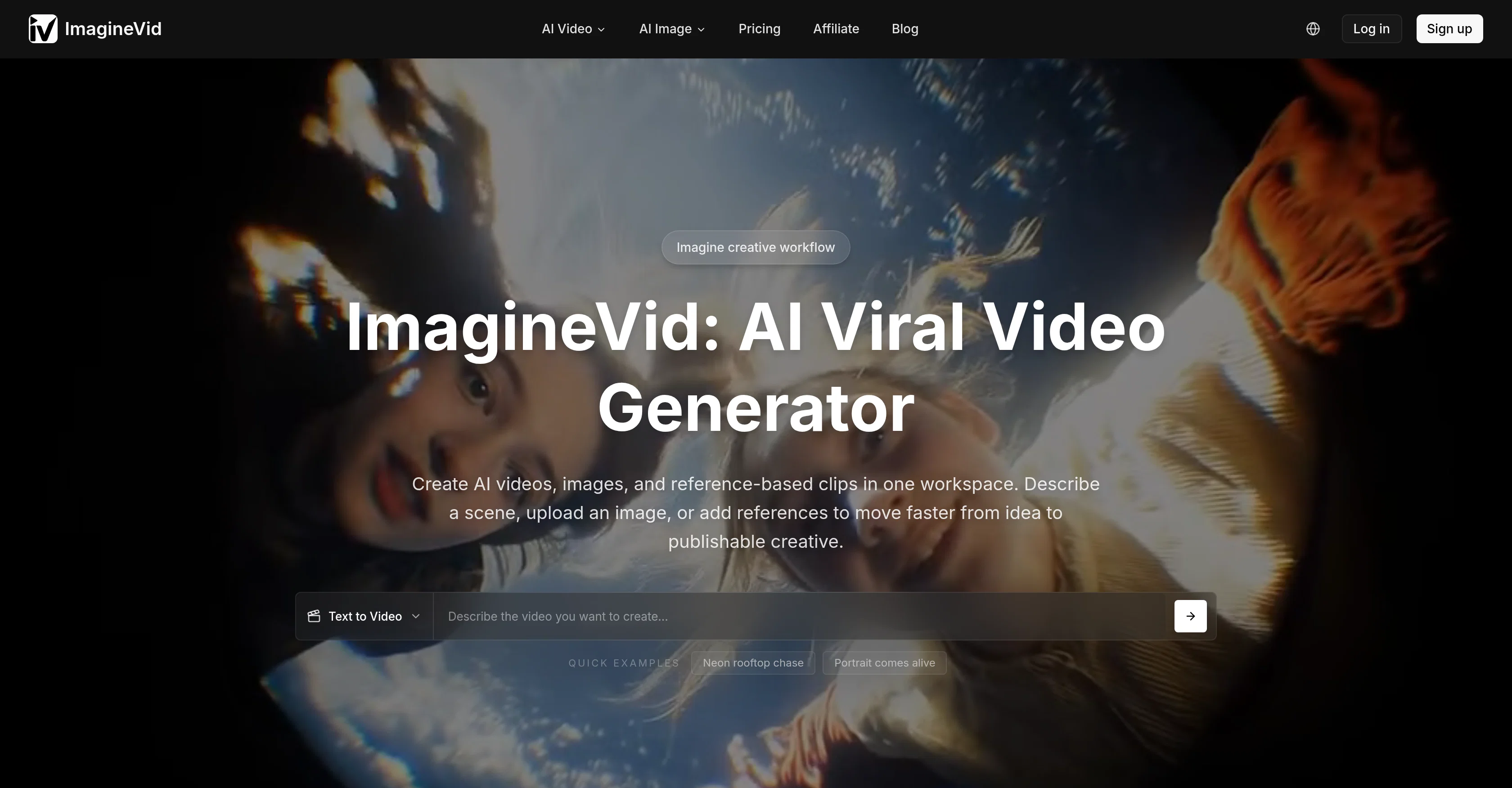 ImagineVid AI screenshot