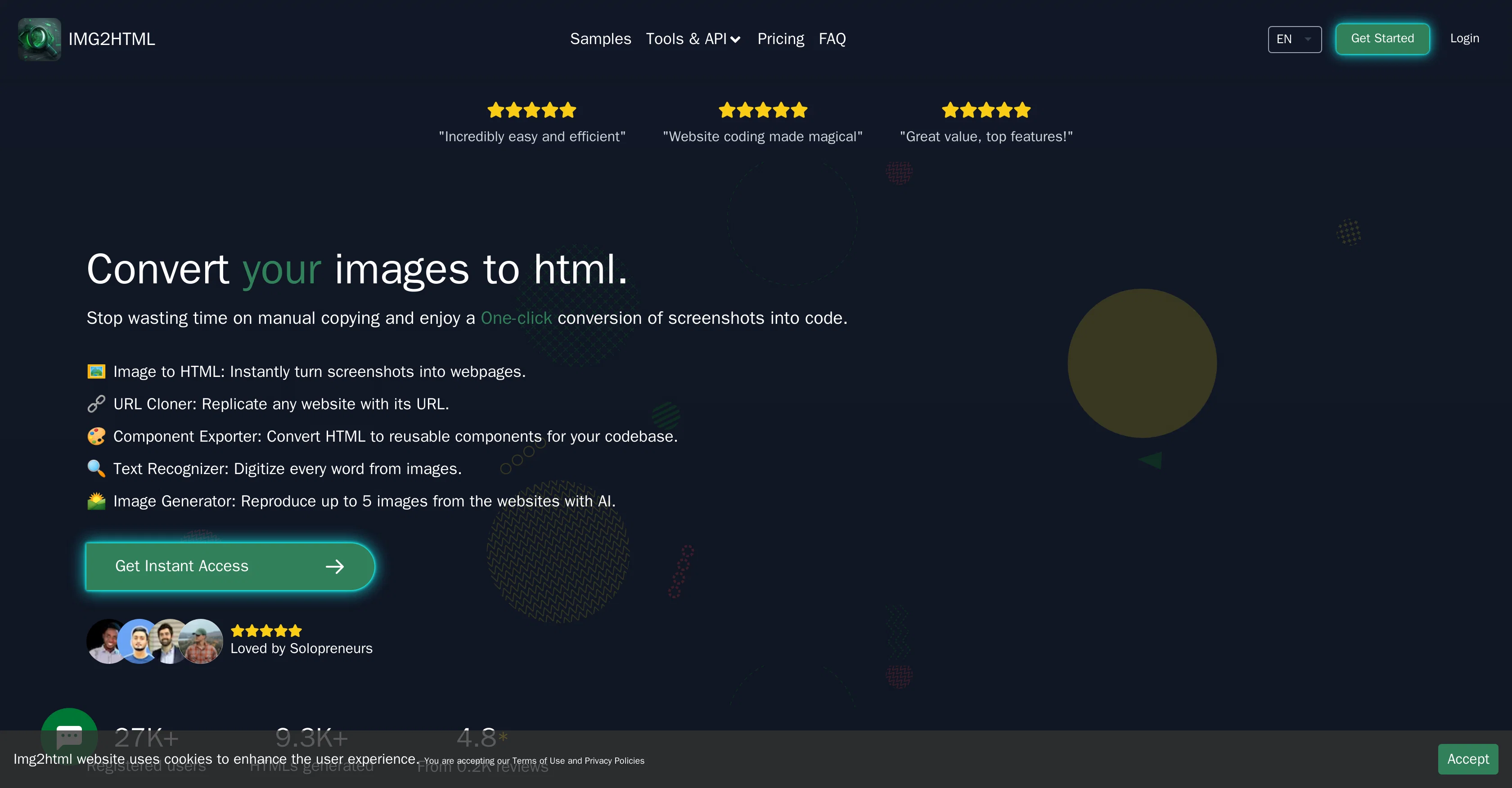 IMG2HTML screenshot