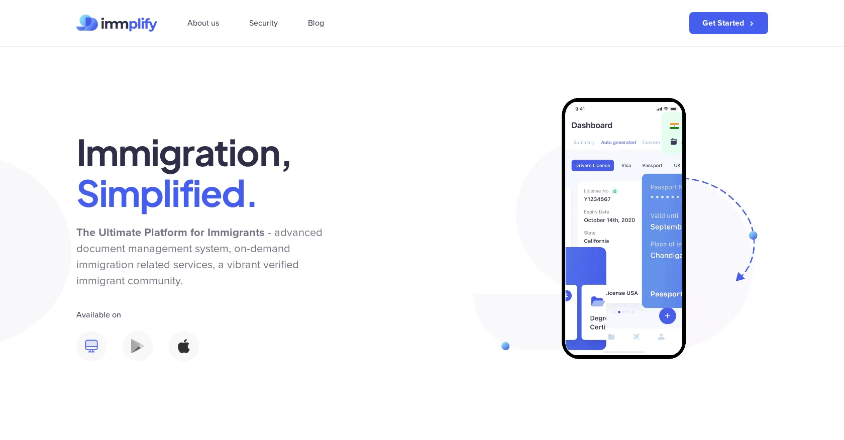 Immplify screenshot