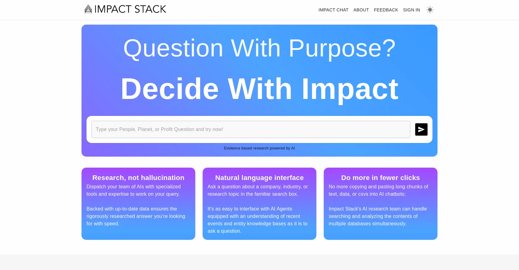 Impact Stack screenshot
