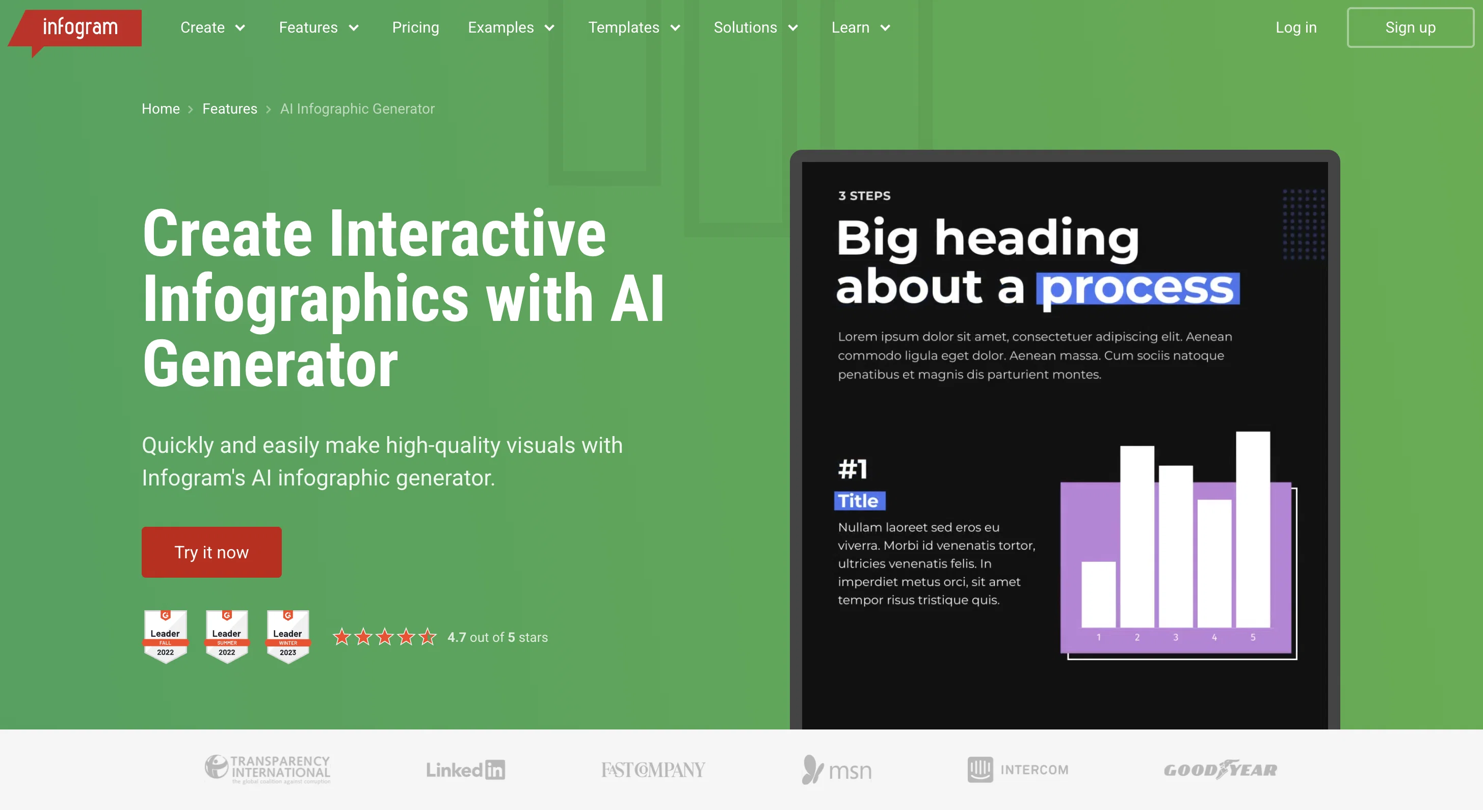Infogram screenshot