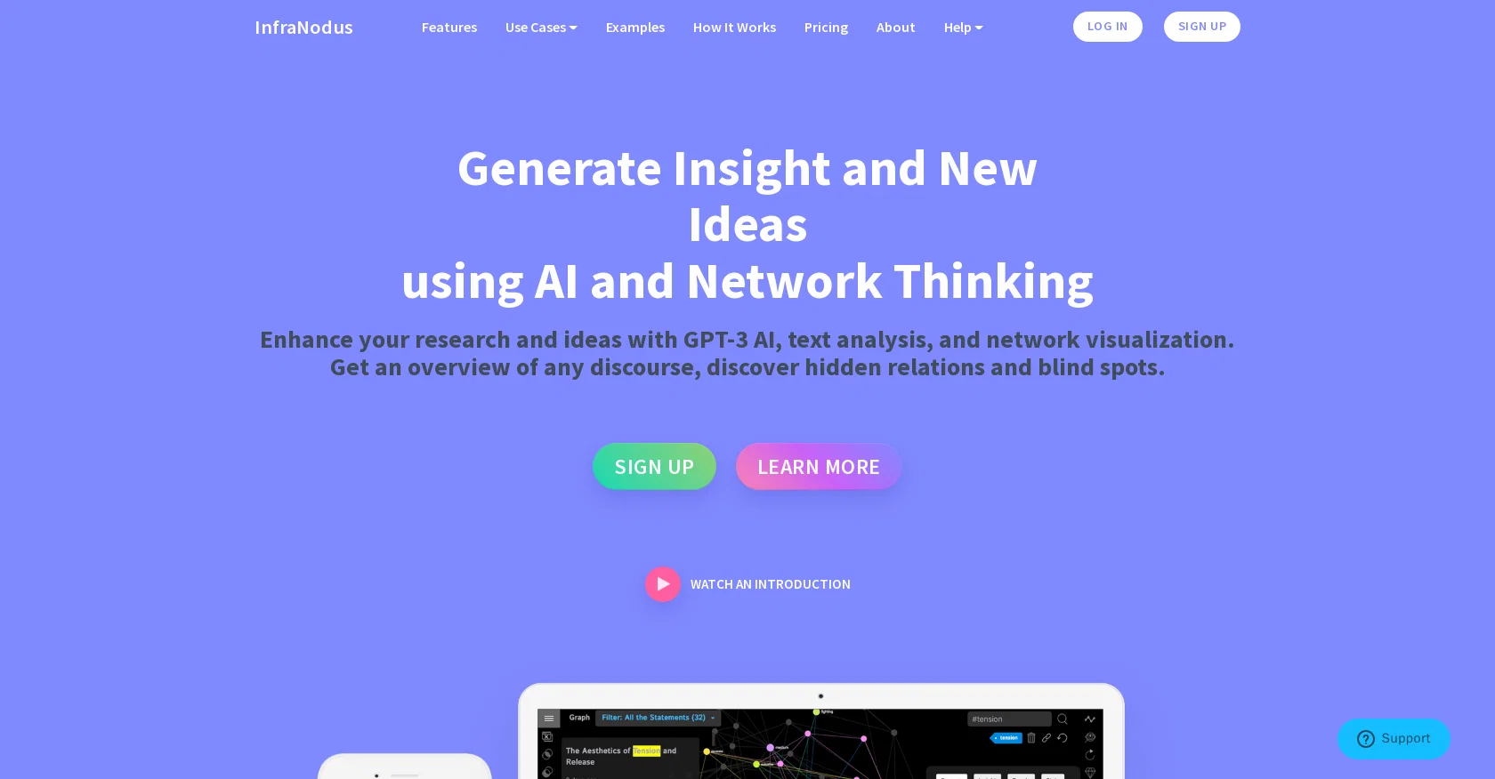 InfraNodus screenshot