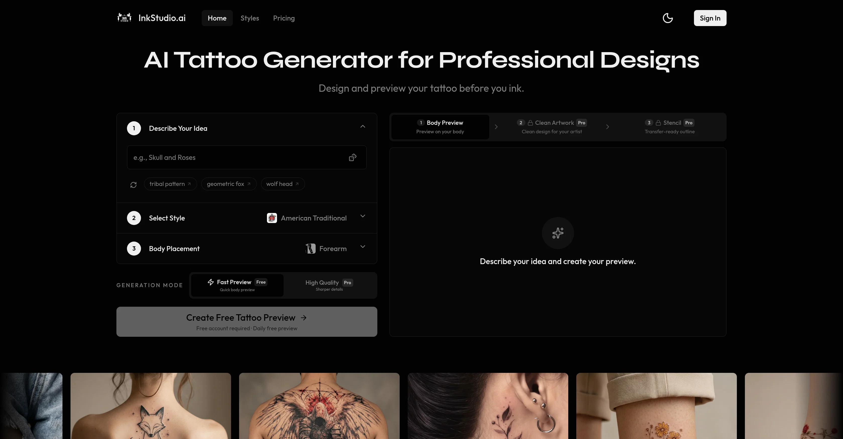 InkStudio AI screenshot
