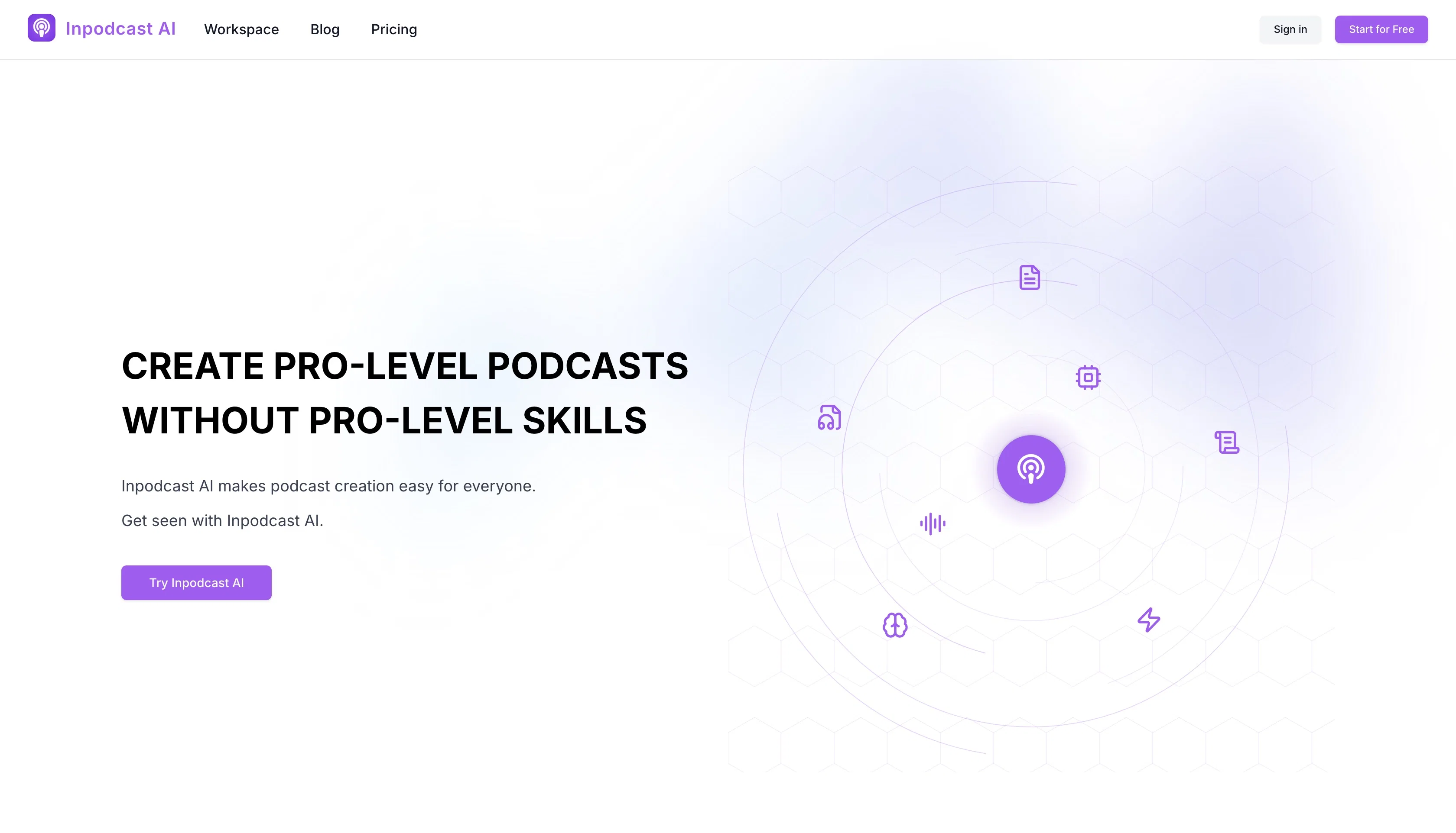 Inpodcast AI screenshot