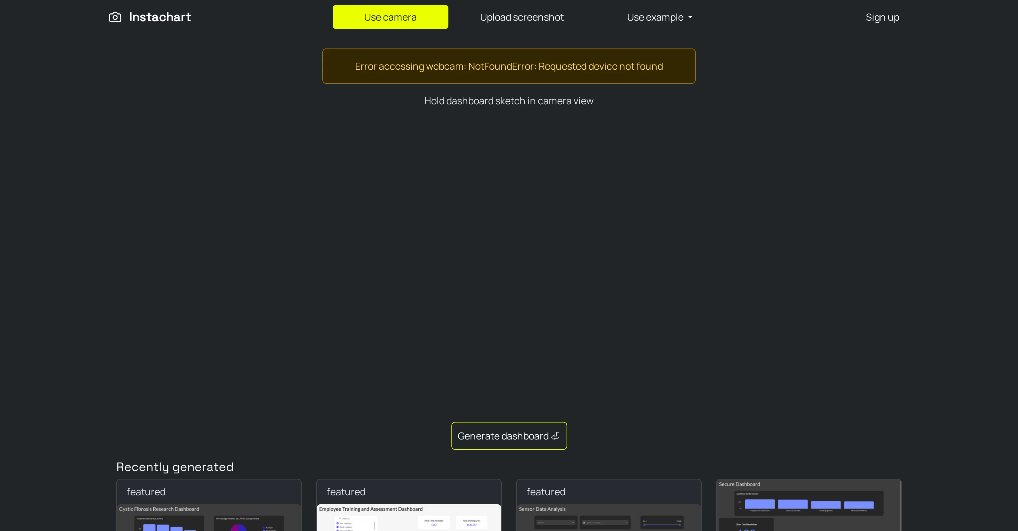 Instachart screenshot