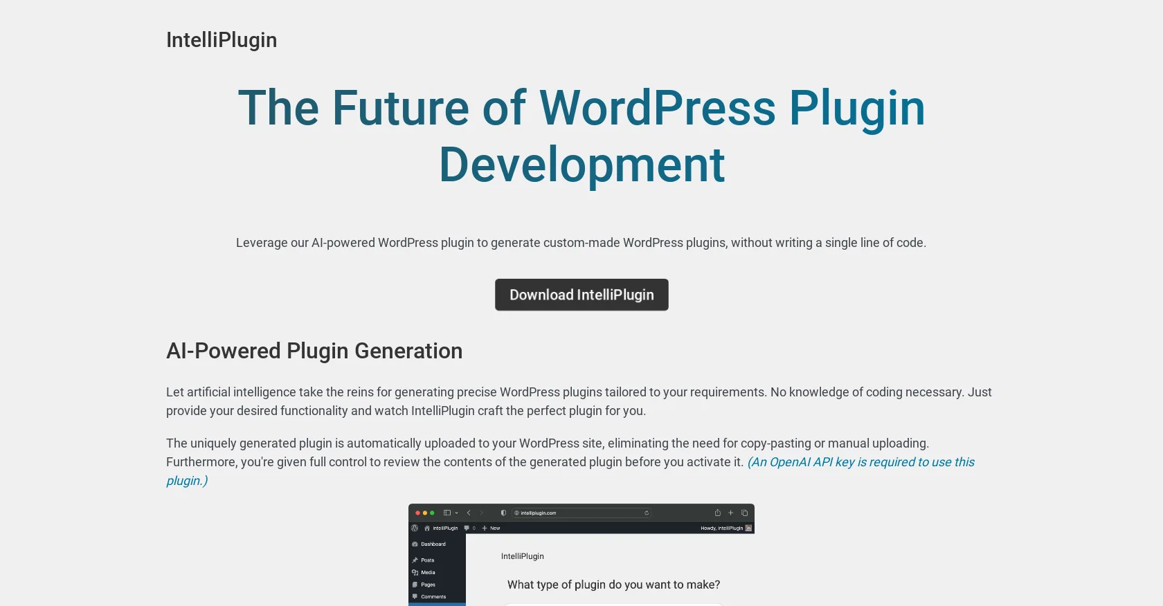 IntelliPlugin screenshot