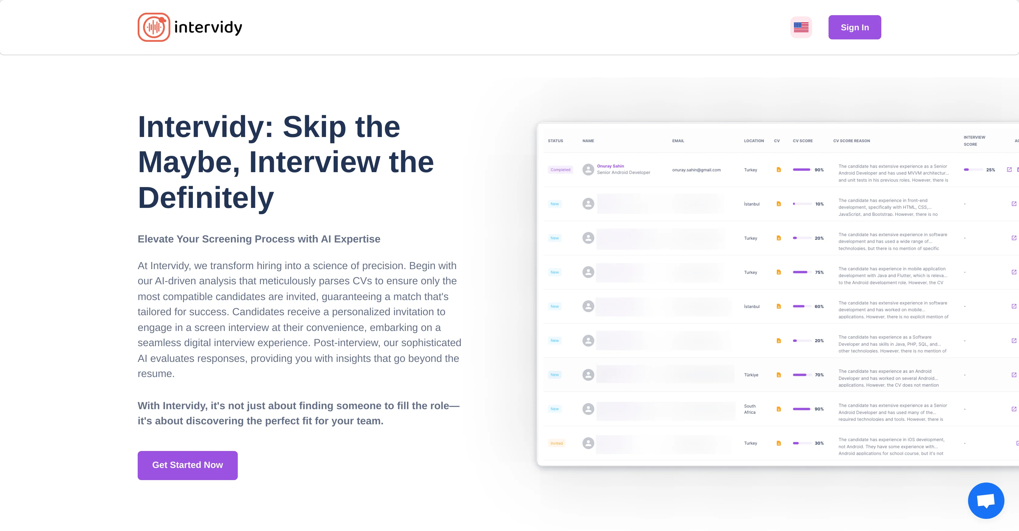 Intervidy screenshot