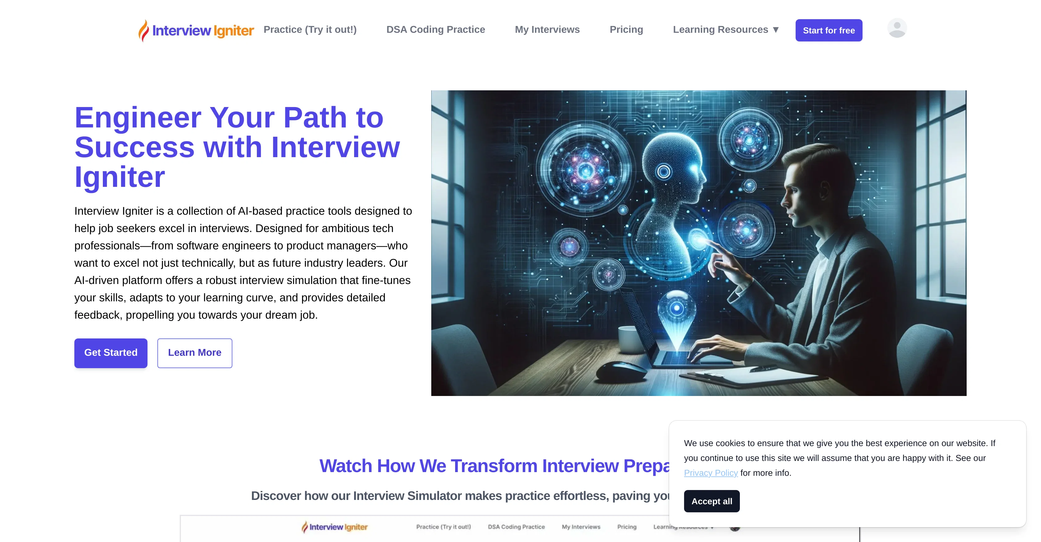 Interviewigniter screenshot