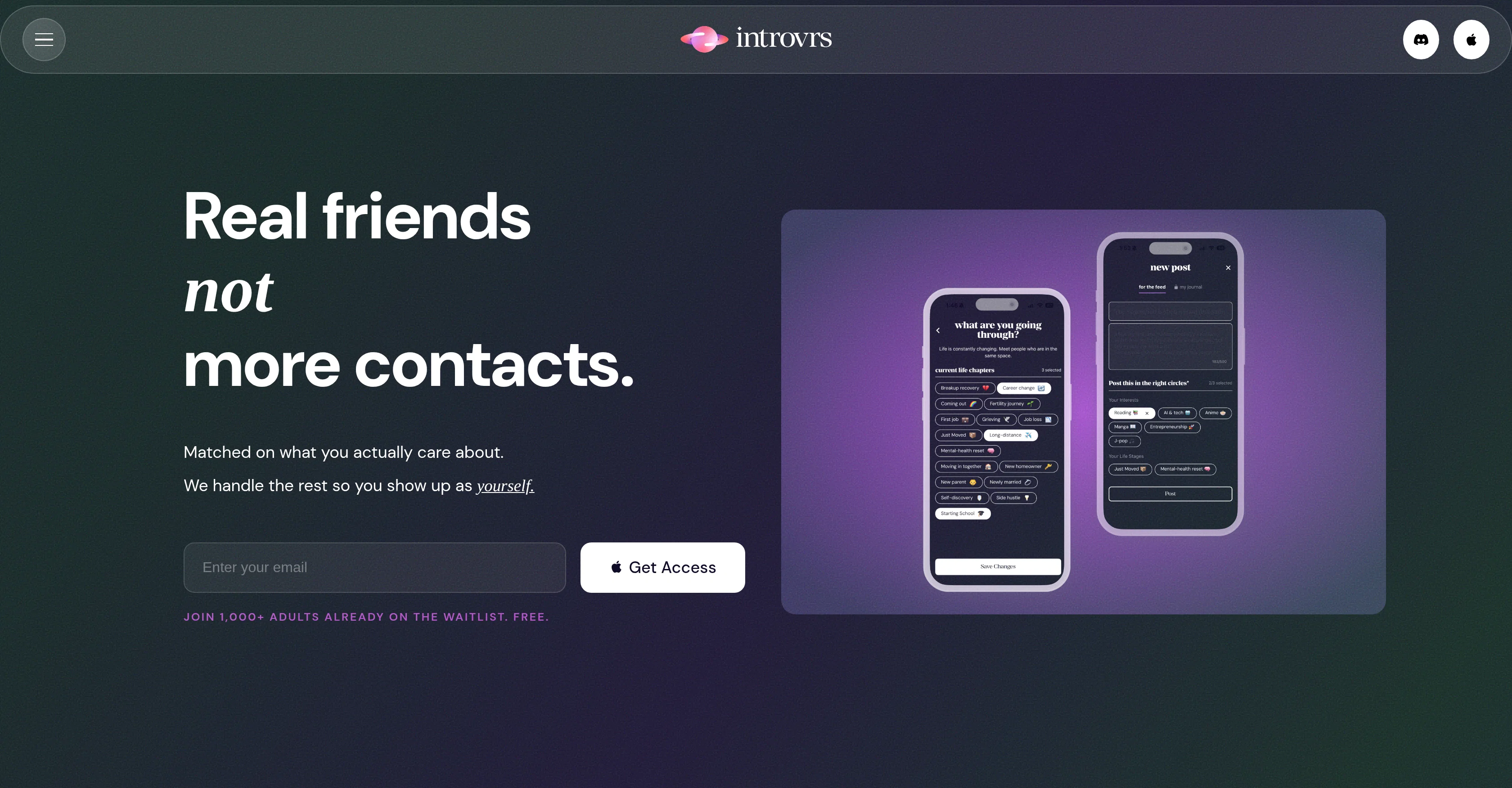 Introvrs screenshot
