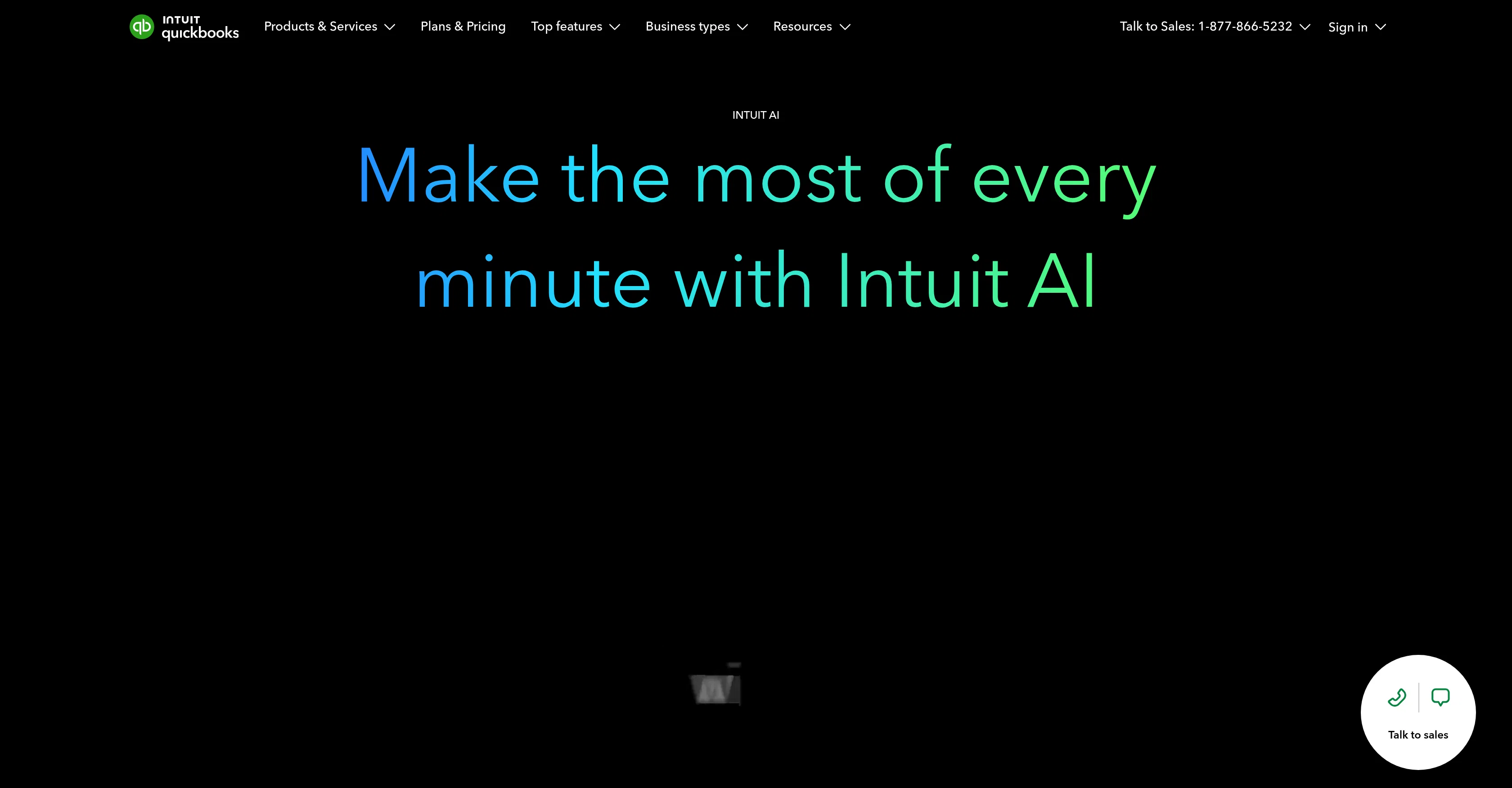 Intuit Quickbooks AI screenshot