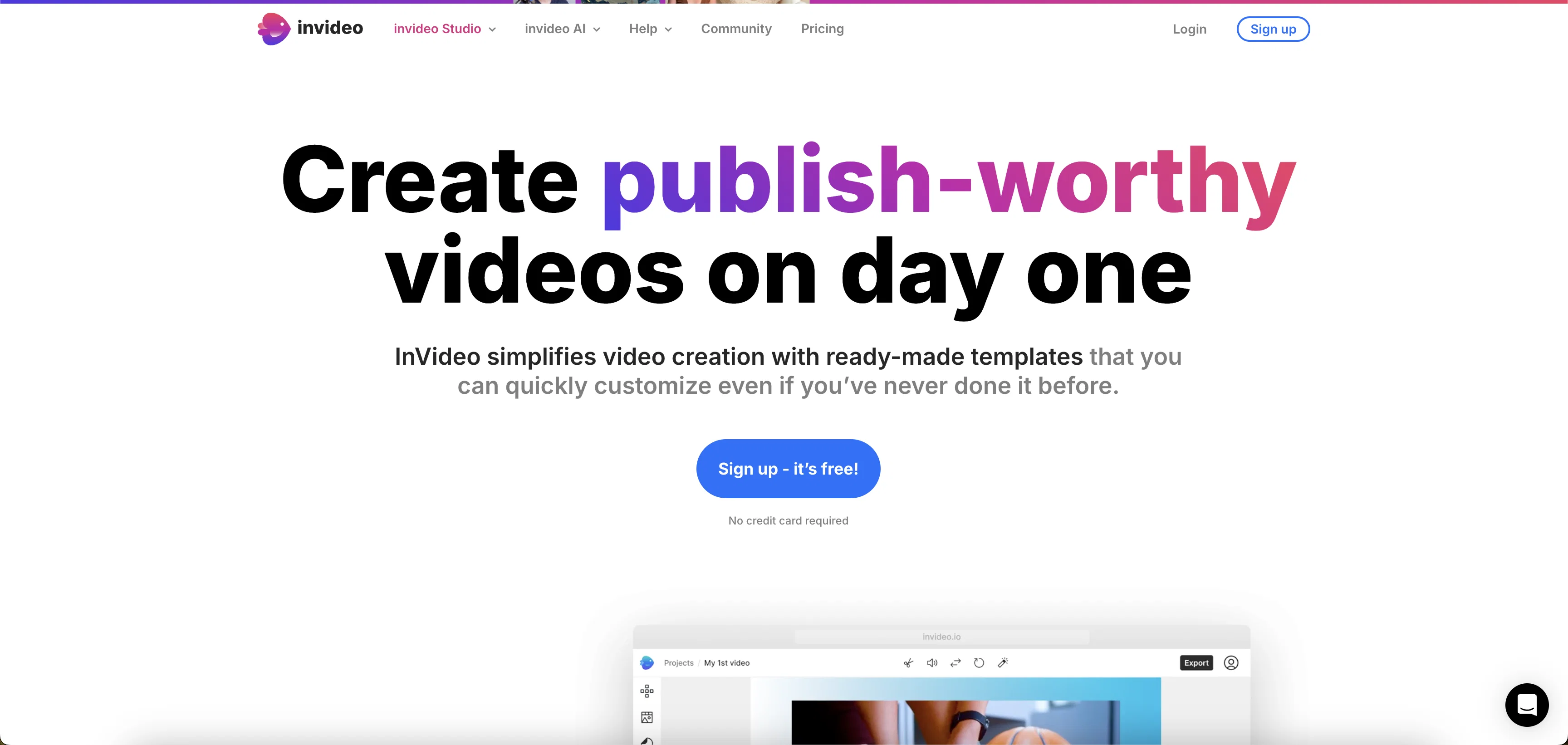 InVideo screenshot