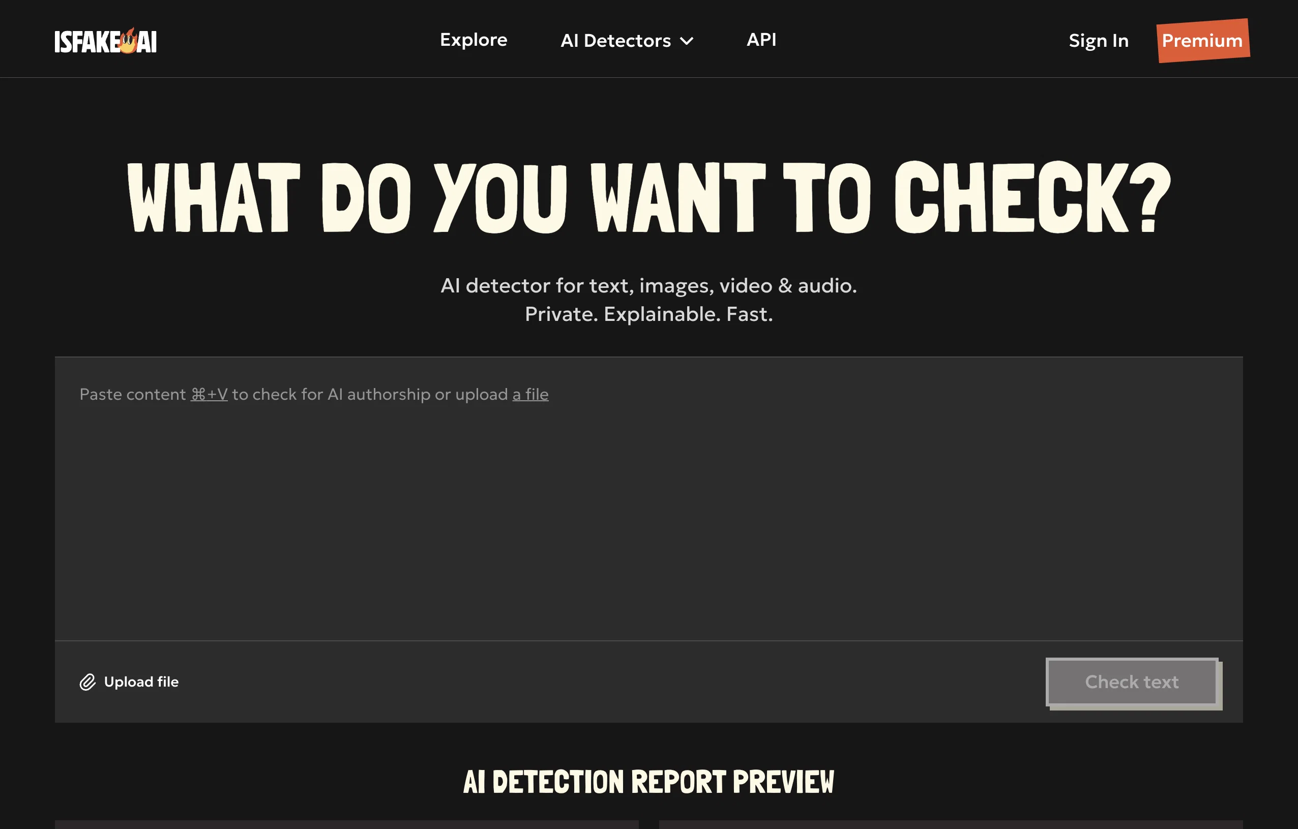 isFake.ai screenshot