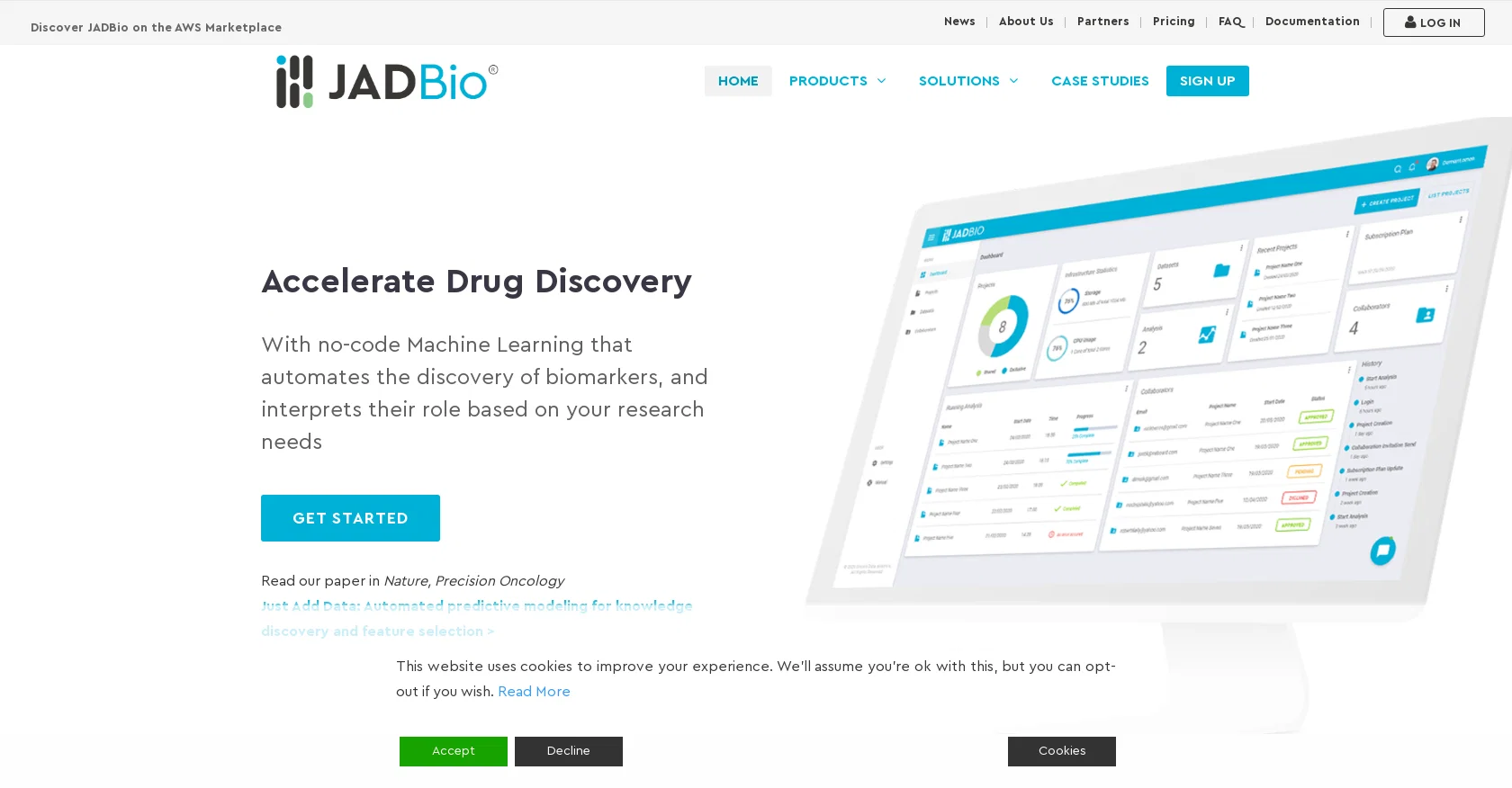 Jadbio screenshot
