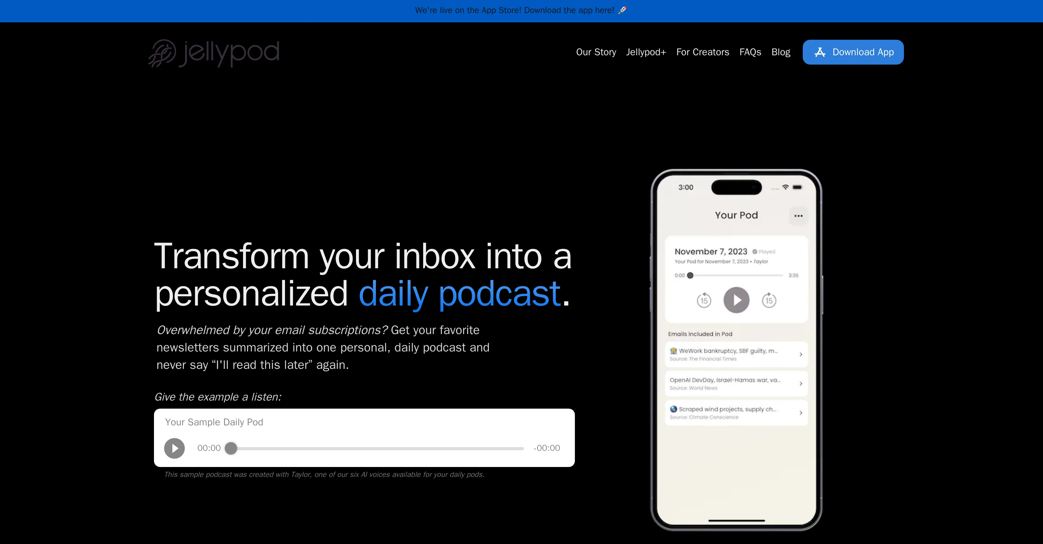 Jellypod screenshot