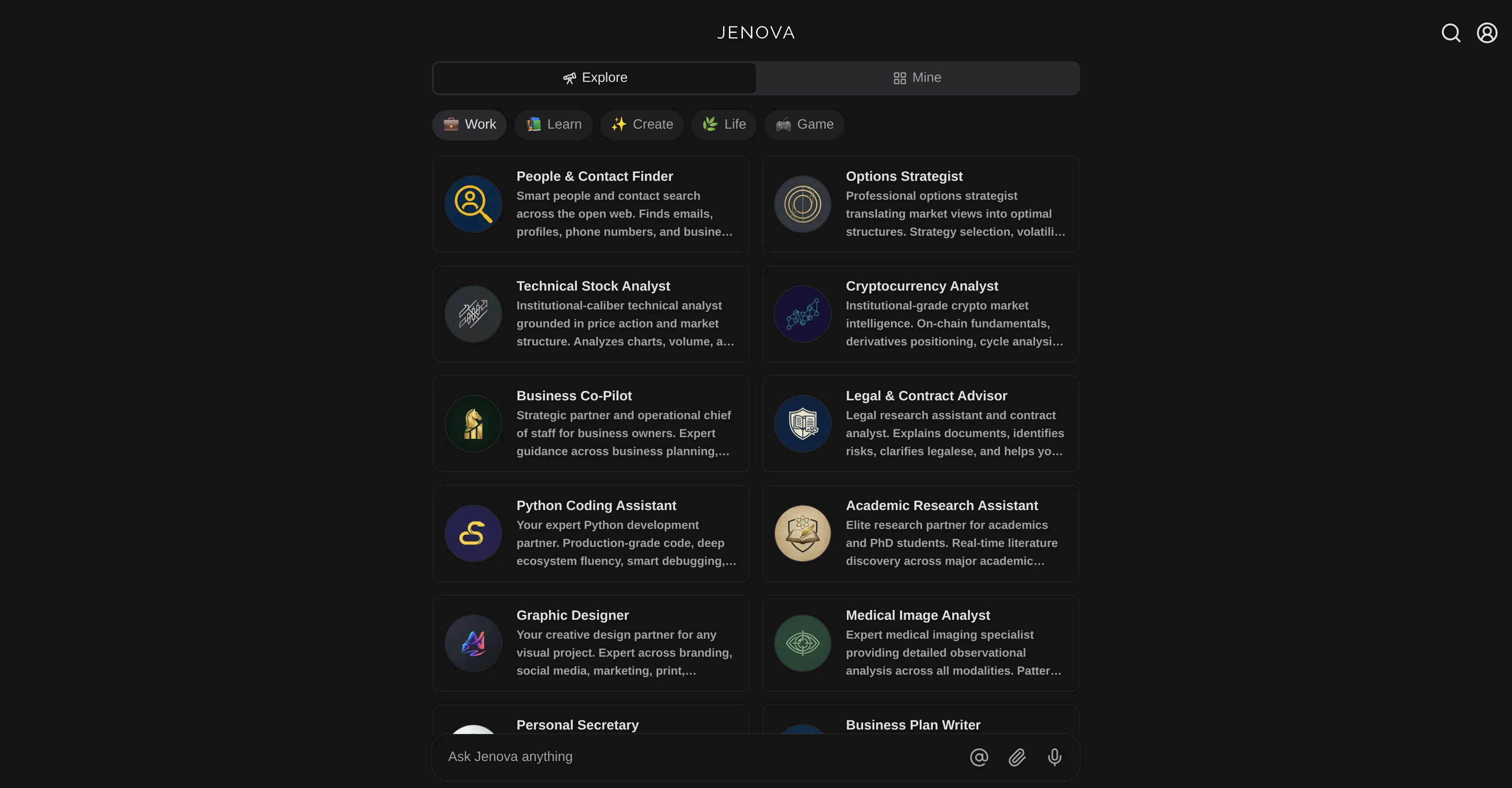Jenova AI screenshot