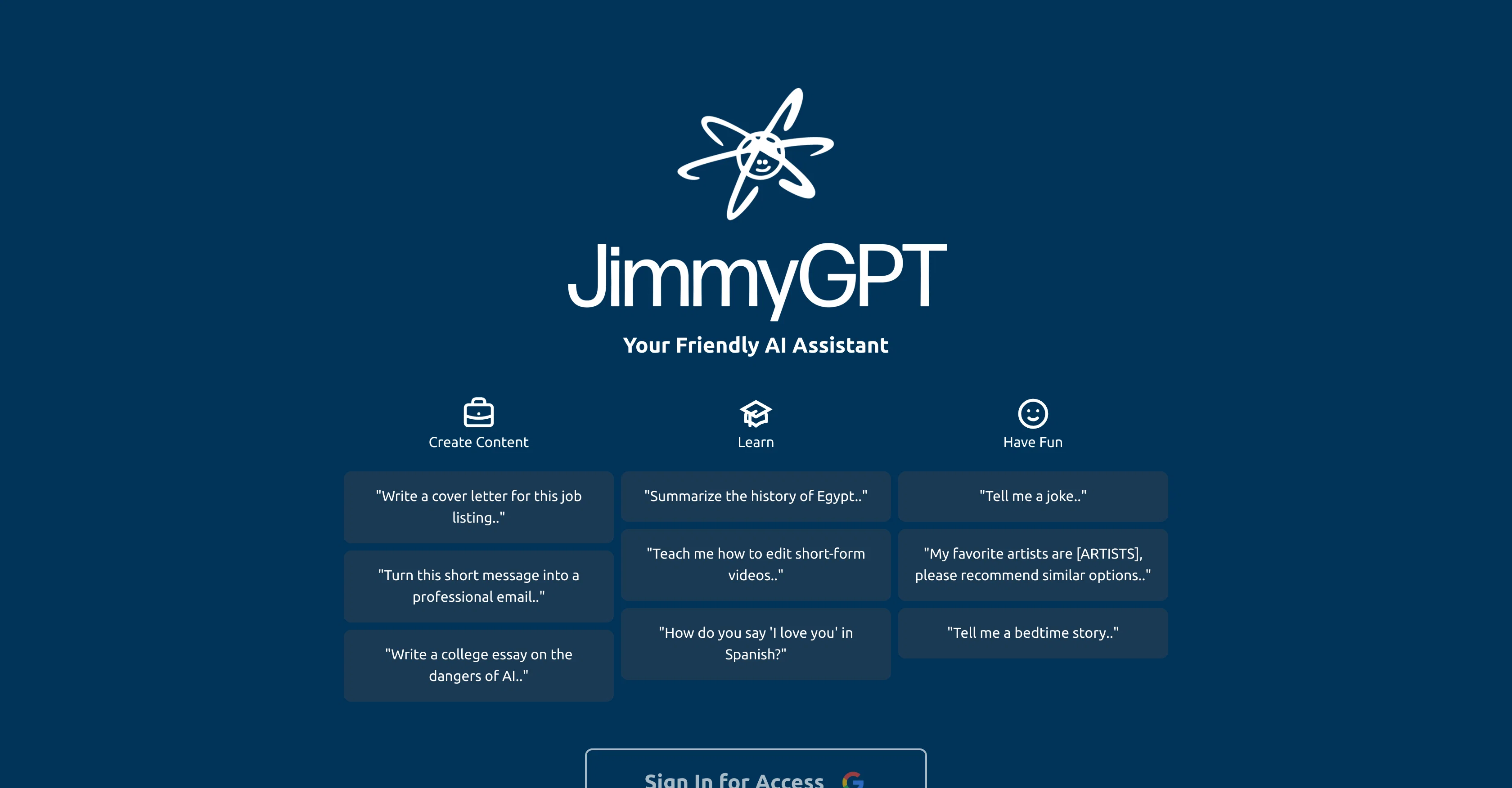 JimmyGPT screenshot