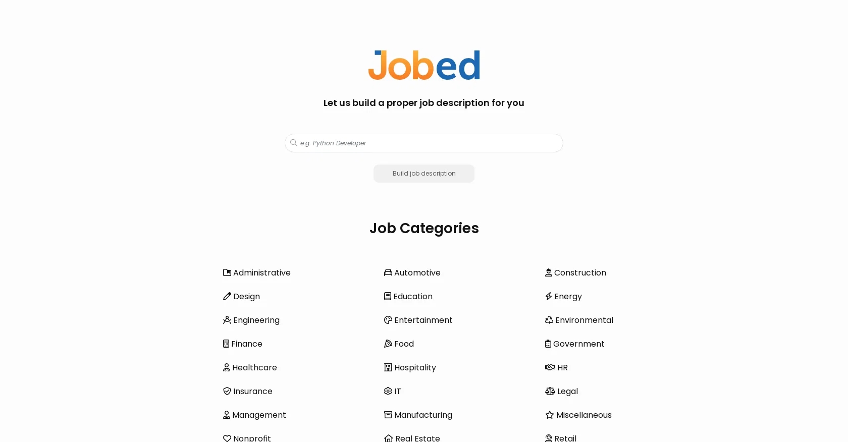 Jobed screenshot