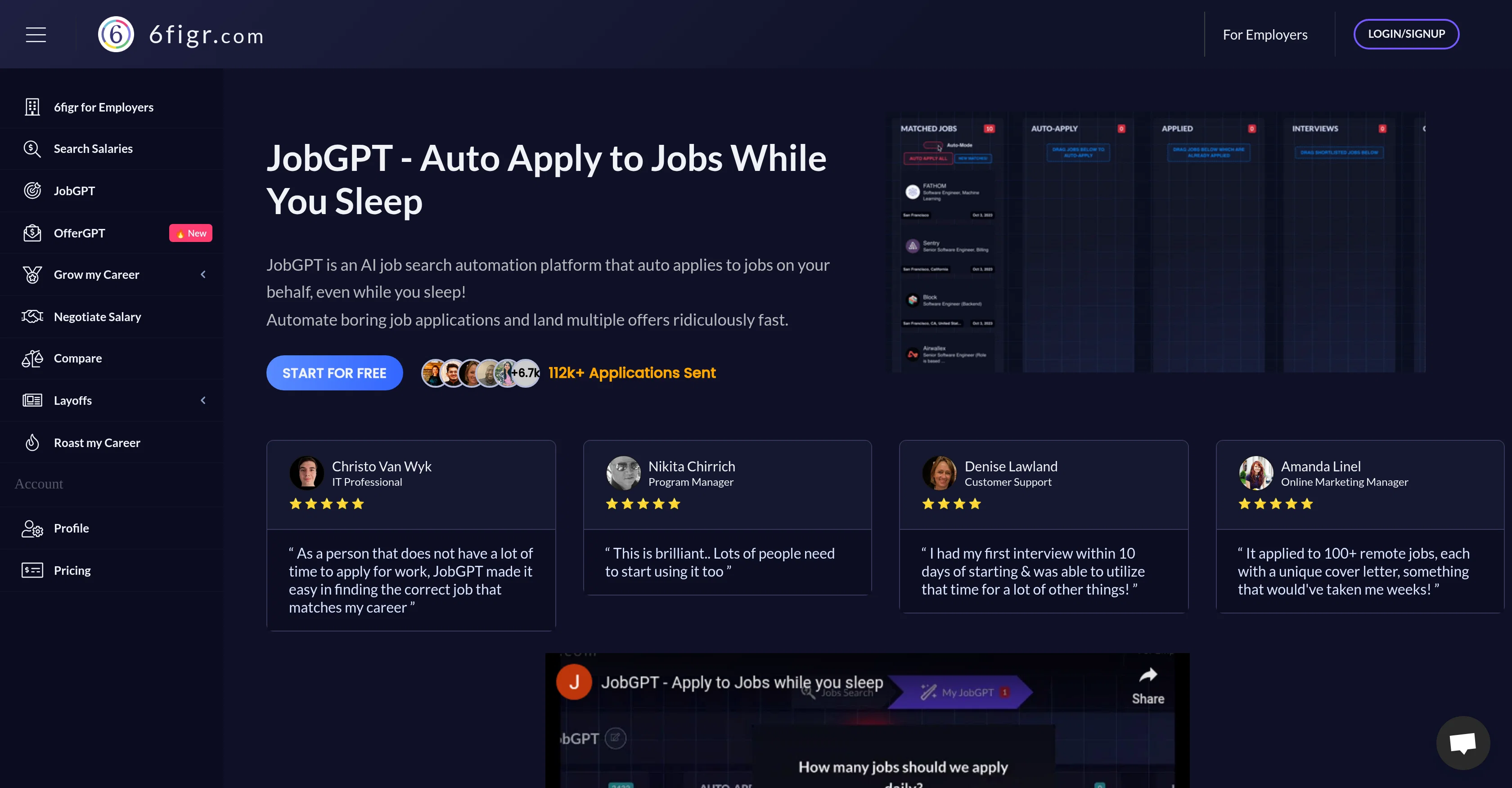 JobGPTv1.1 screenshot