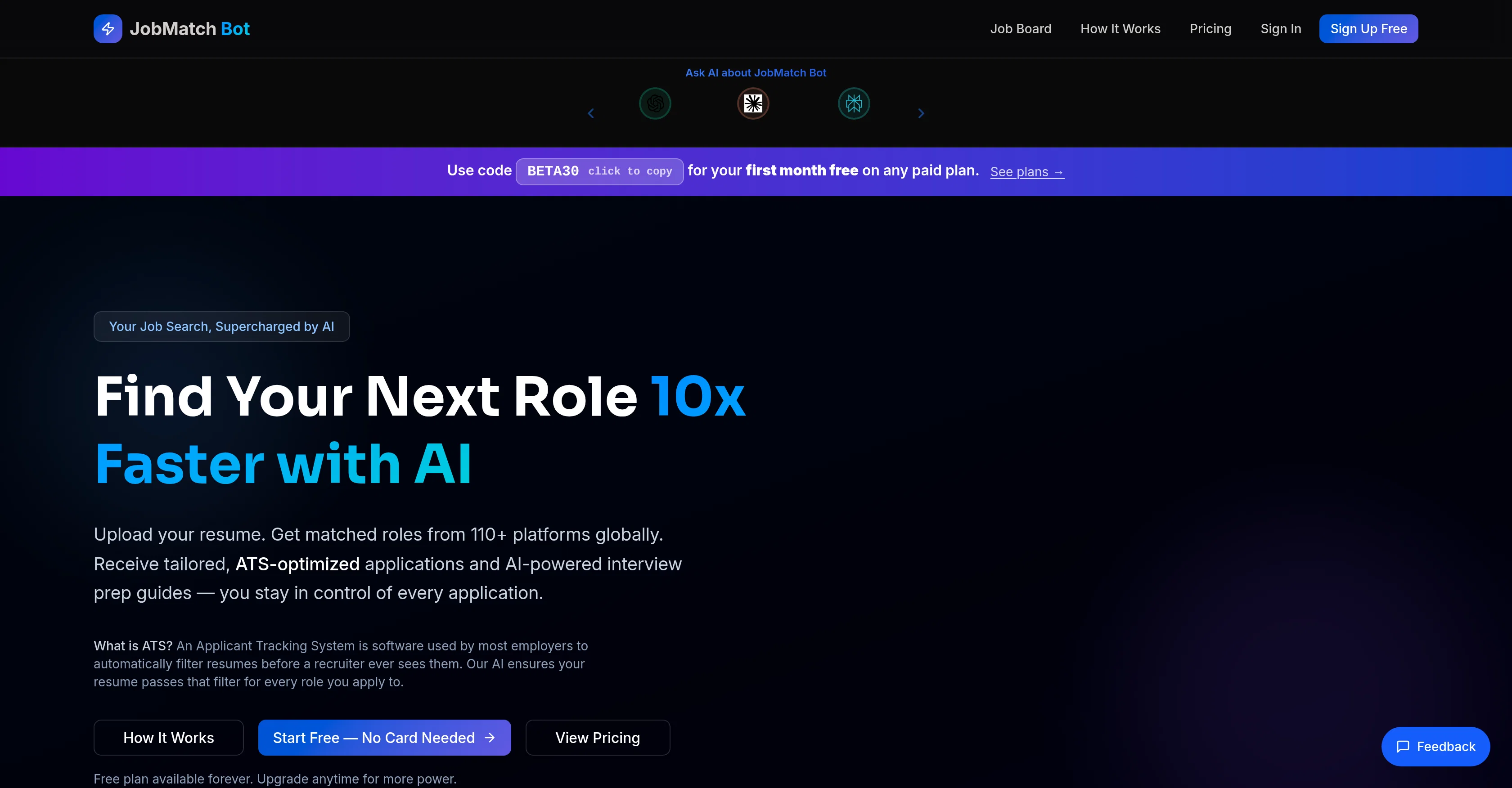 JobMatch Bot screenshot