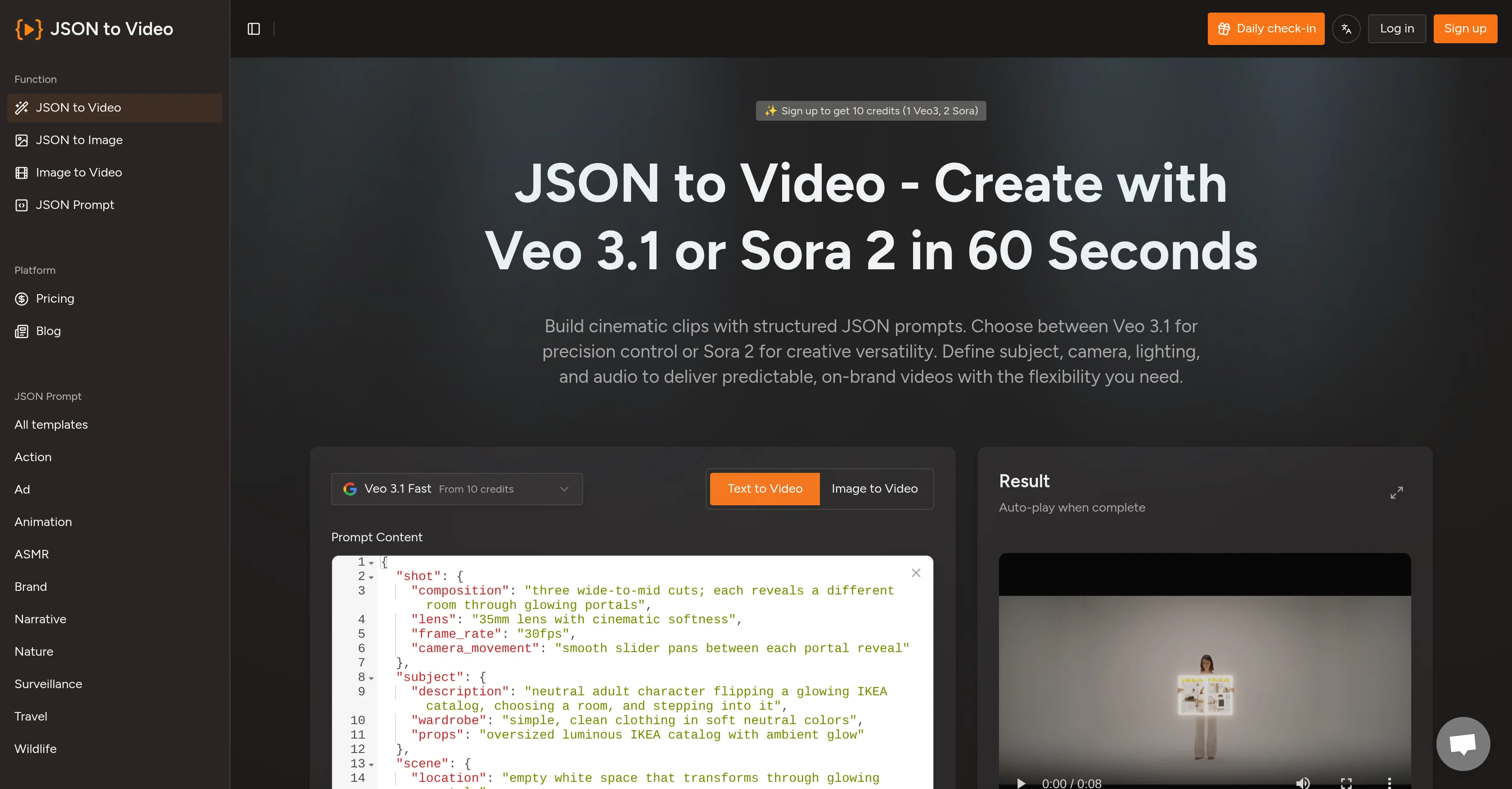 Json To Video.org screenshot