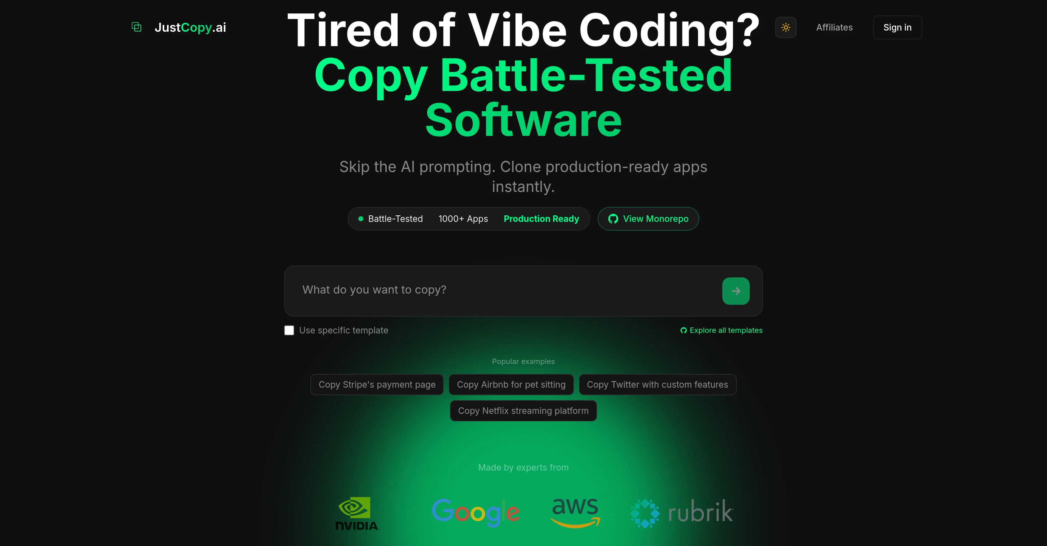 JustCopy.ai screenshot