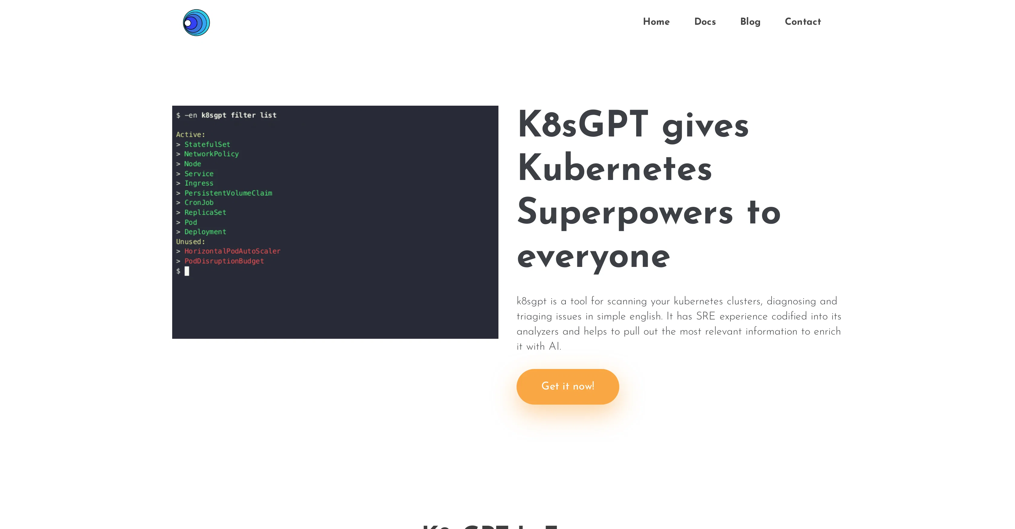 K8sGPT screenshot