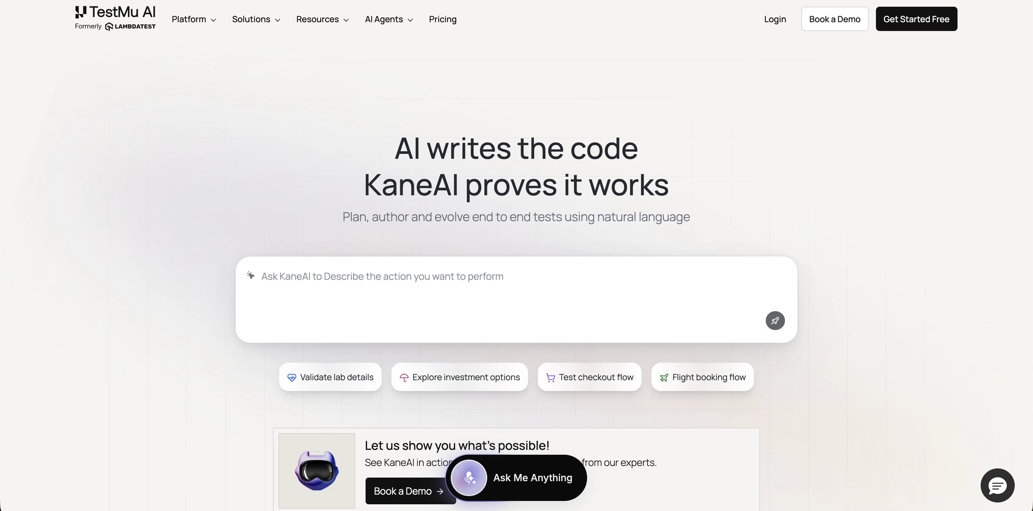 Kane AI screenshot