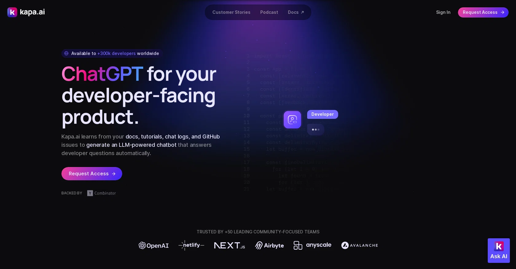Kapa.ai screenshot