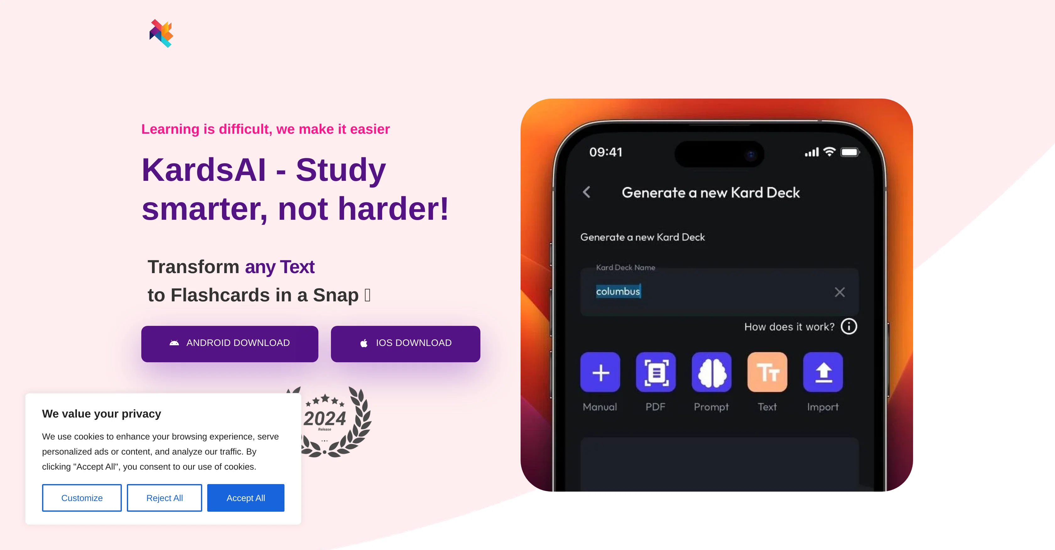 KardsAI - AI Flashcard Maker screenshot