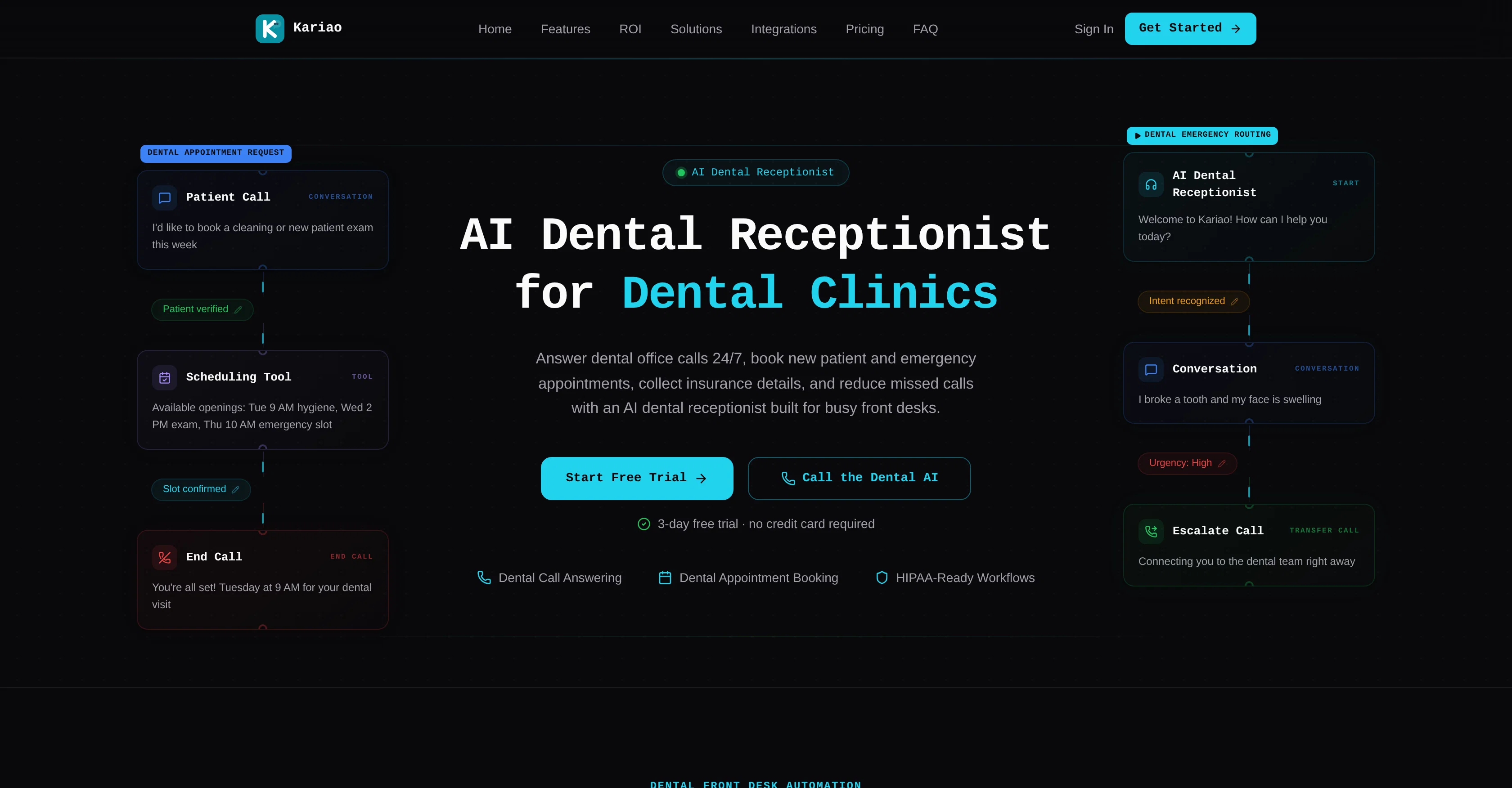Kariao - AI Dental Receptionist for Dental Offices screenshot