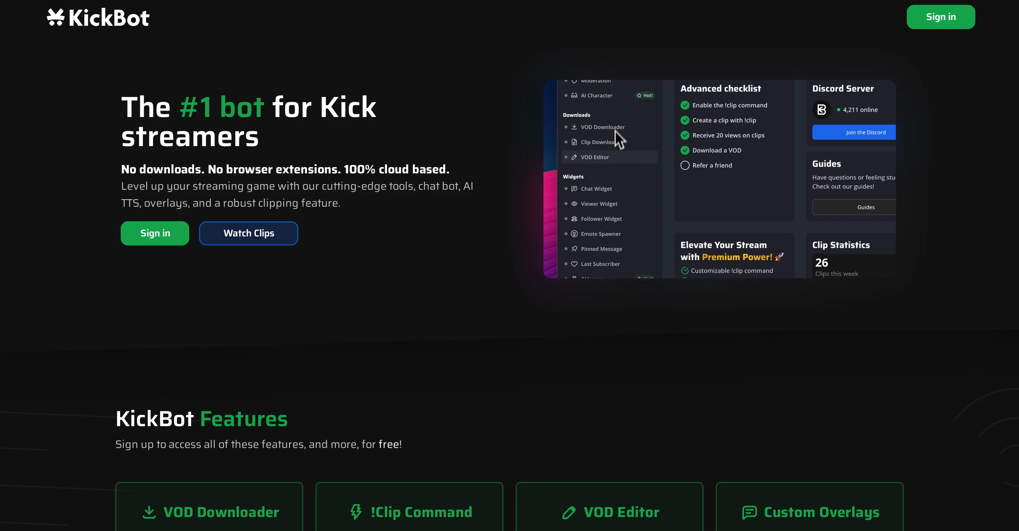 KickBot screenshot